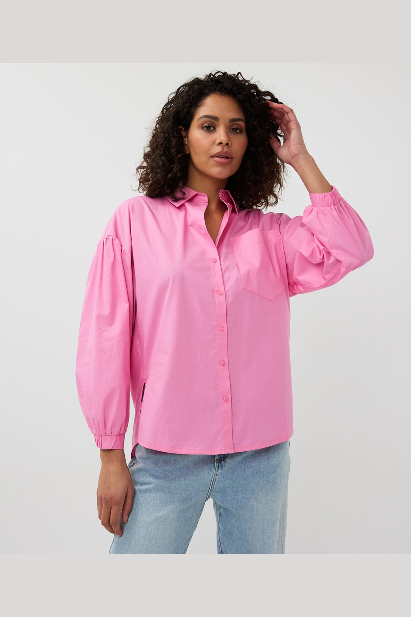 BLOUSE OVERSIZED POPLIN ROSE 1