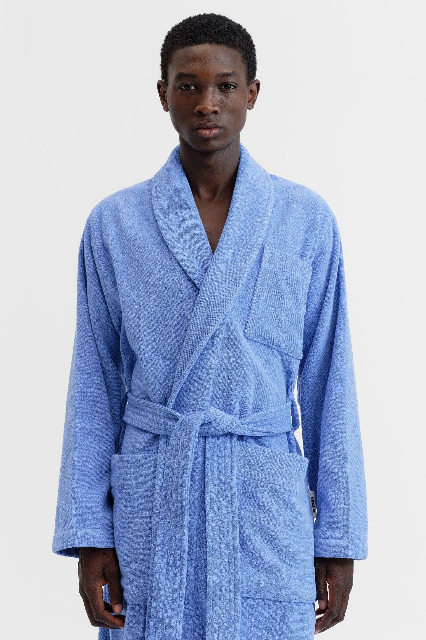 UNISEX CLASSIC BATHROBE CLEAR BLUE 3