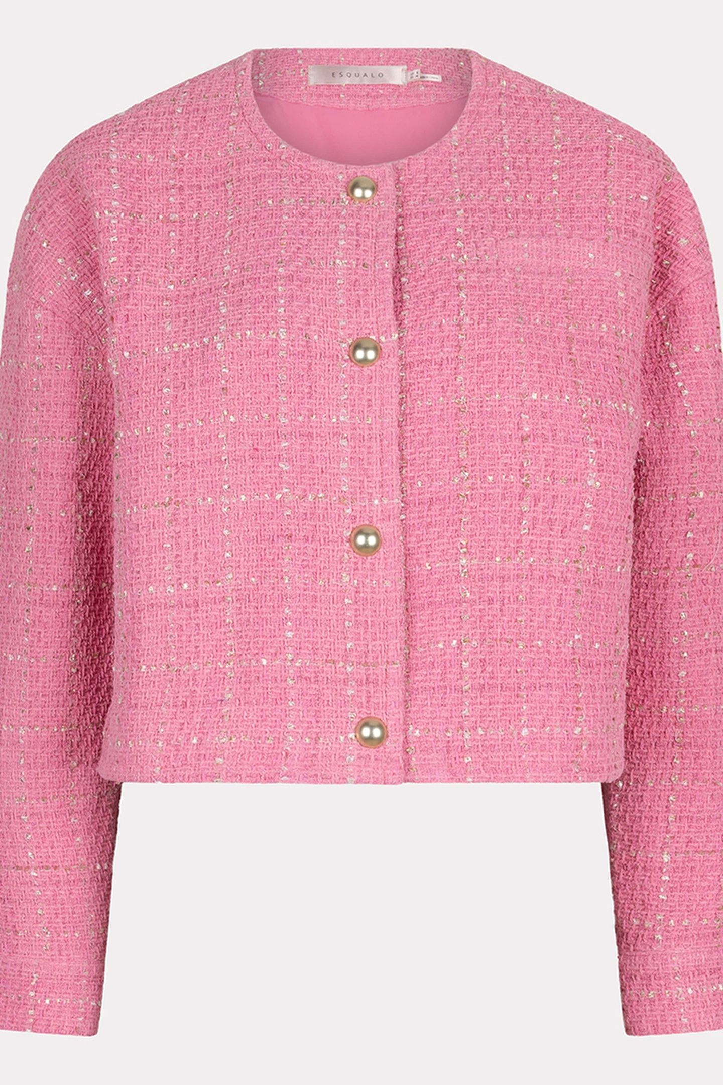 JACKET CROPPED BOUCLE ROSE 6
