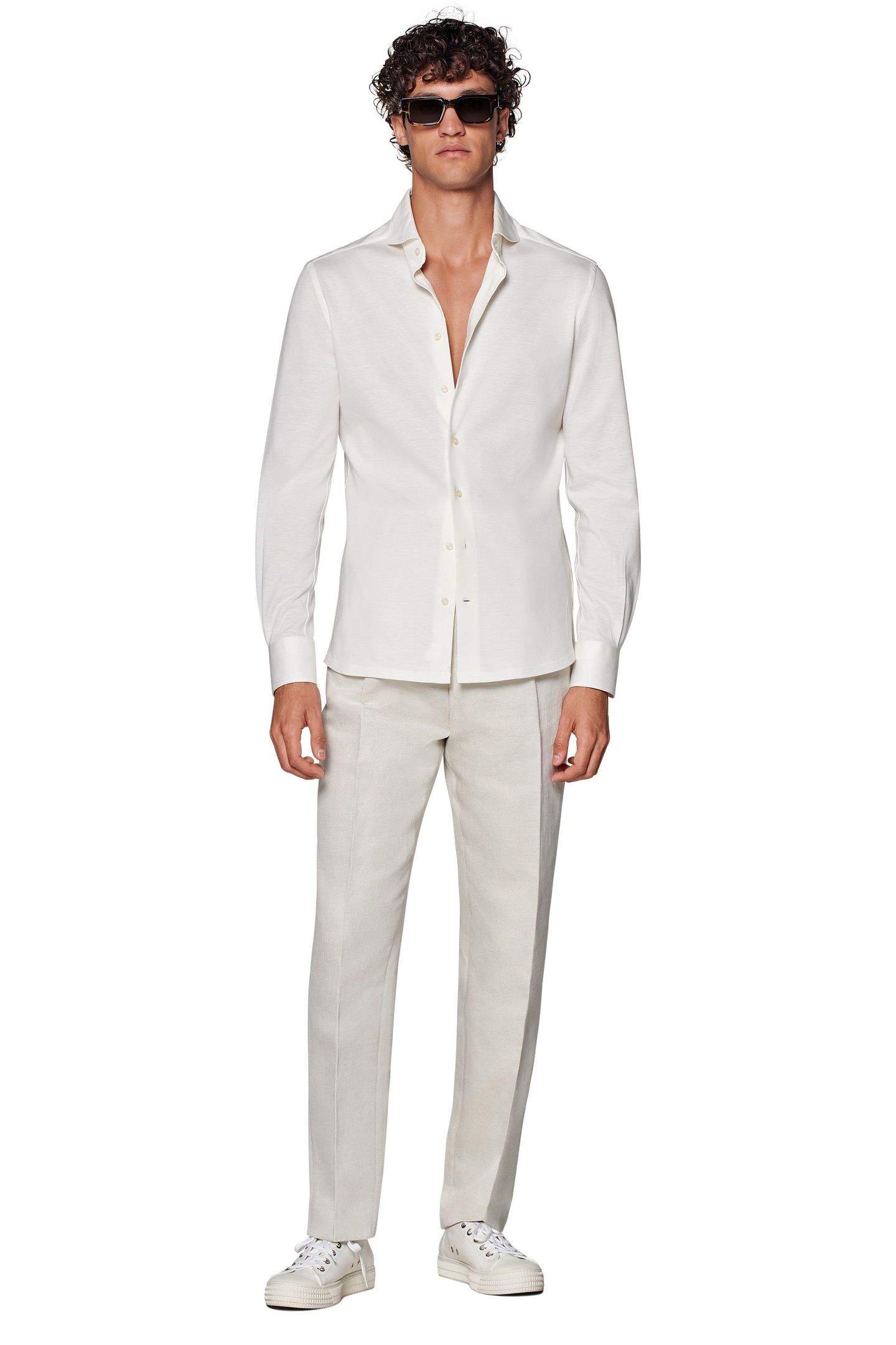 OFF-WHITE KNITTED FULL PLACKET CASUAL SHIRTS OFF-WHITE 3