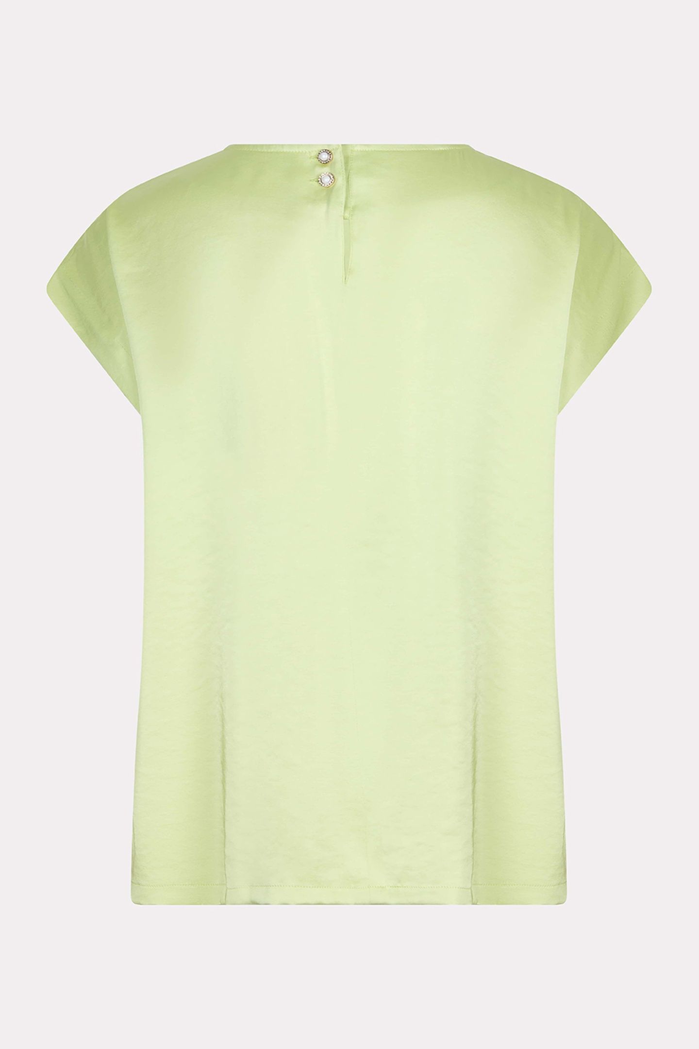 BLOUSE R-NECK SATIN LOOK APPLE GREEN 5