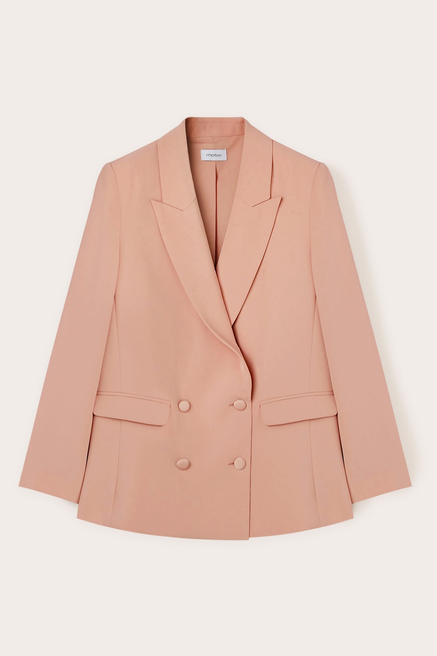DOUBLE-BREASTED OVERSIZED BLAZER POWDER PINK 4