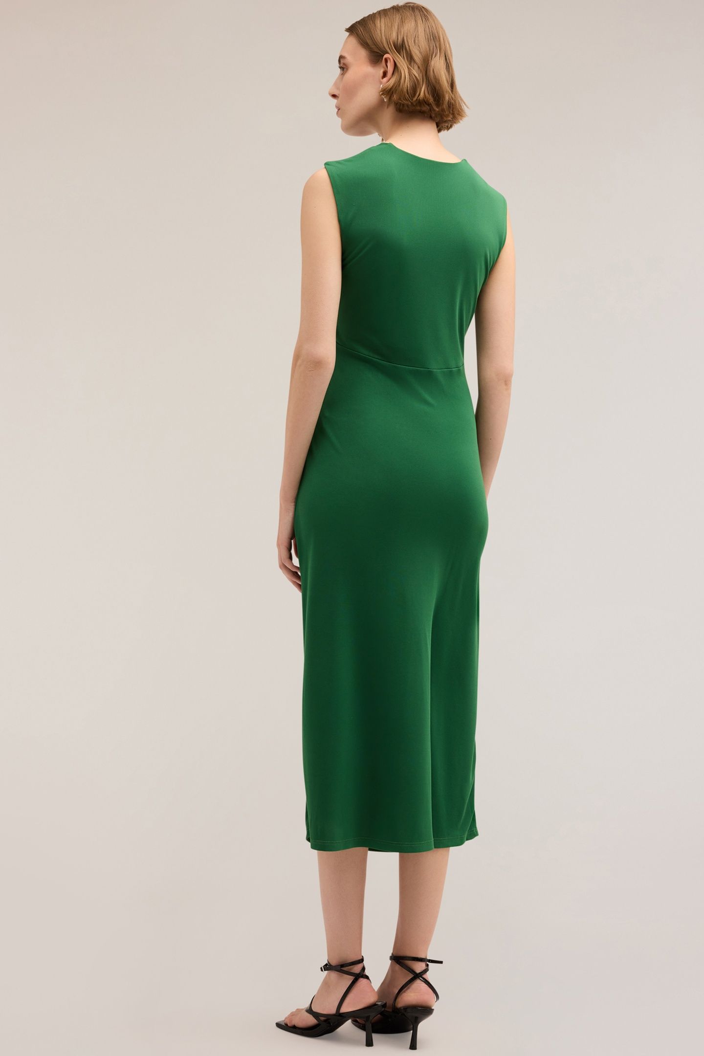 JERSEY DRESS WITH KNOT GREEN 2