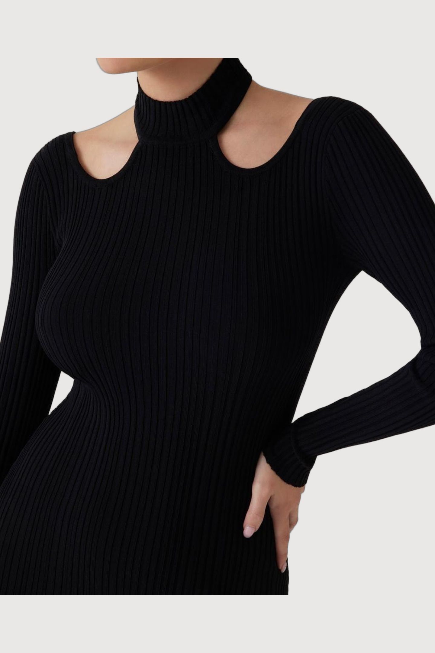 NARA SWEATER DRESS JET BLACK A996 10