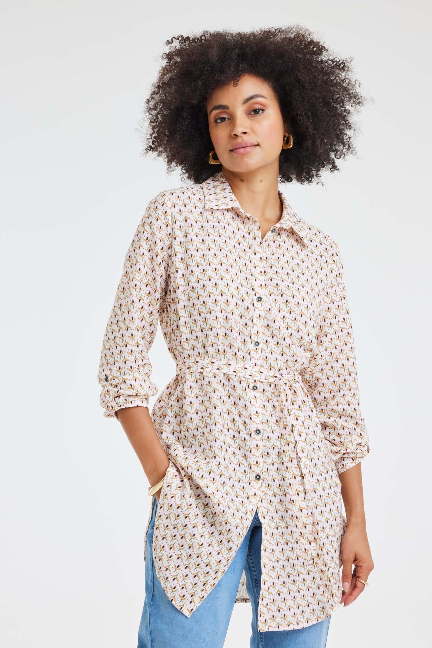 TUNIC JOLIE OFFWHITE PIXIE PRINT 1