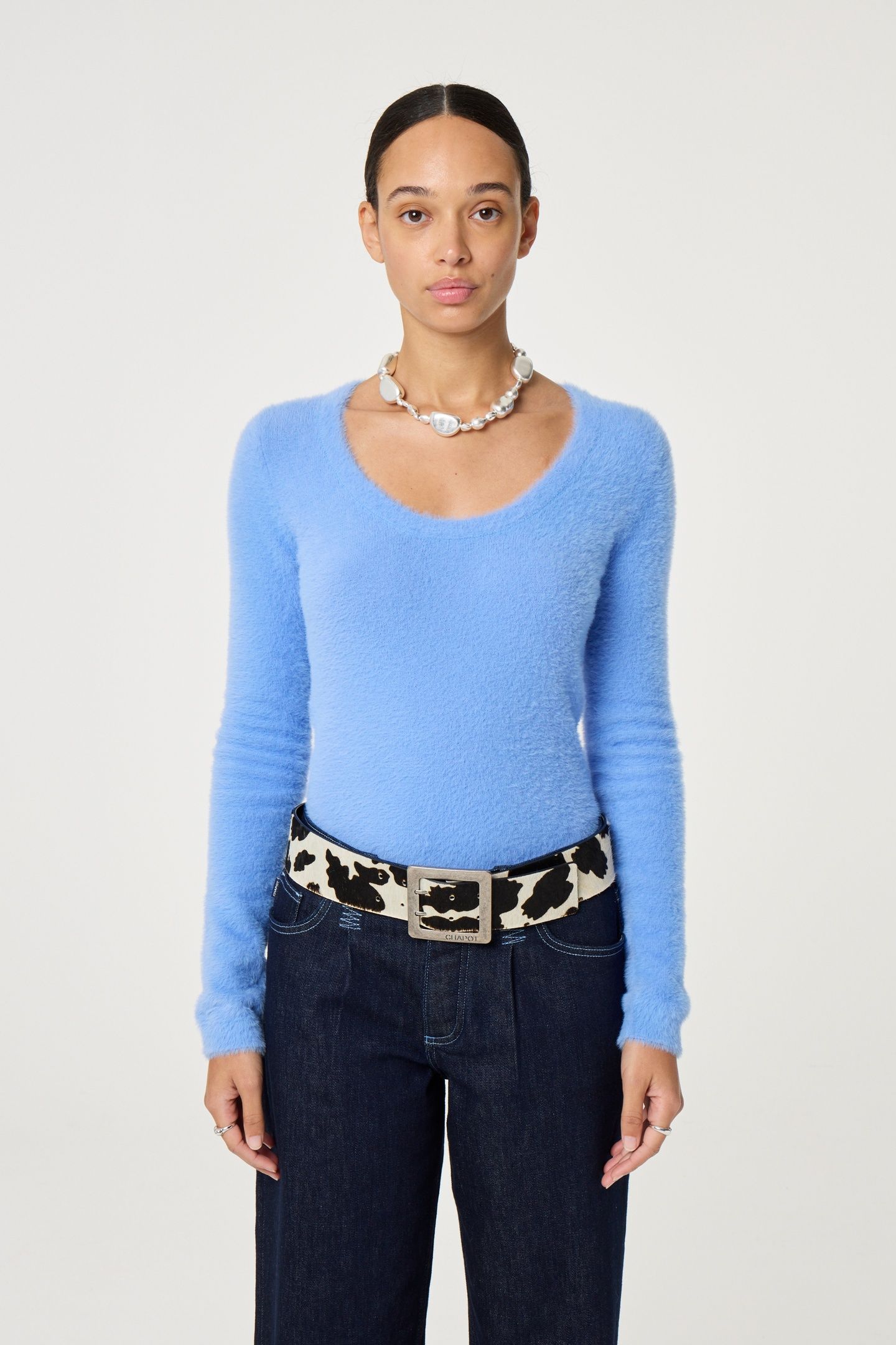 BOLD COW BELT COSY WHITE/BLACK 1