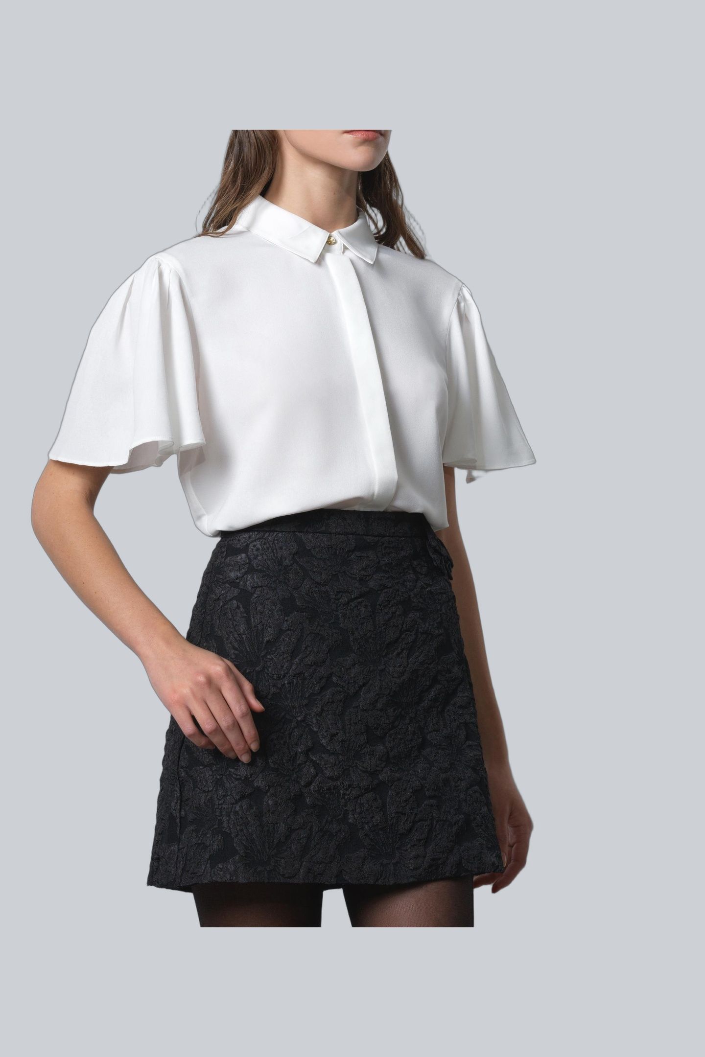 SHARON JACQUARD MINI SKIRT BLACKOUT 2
