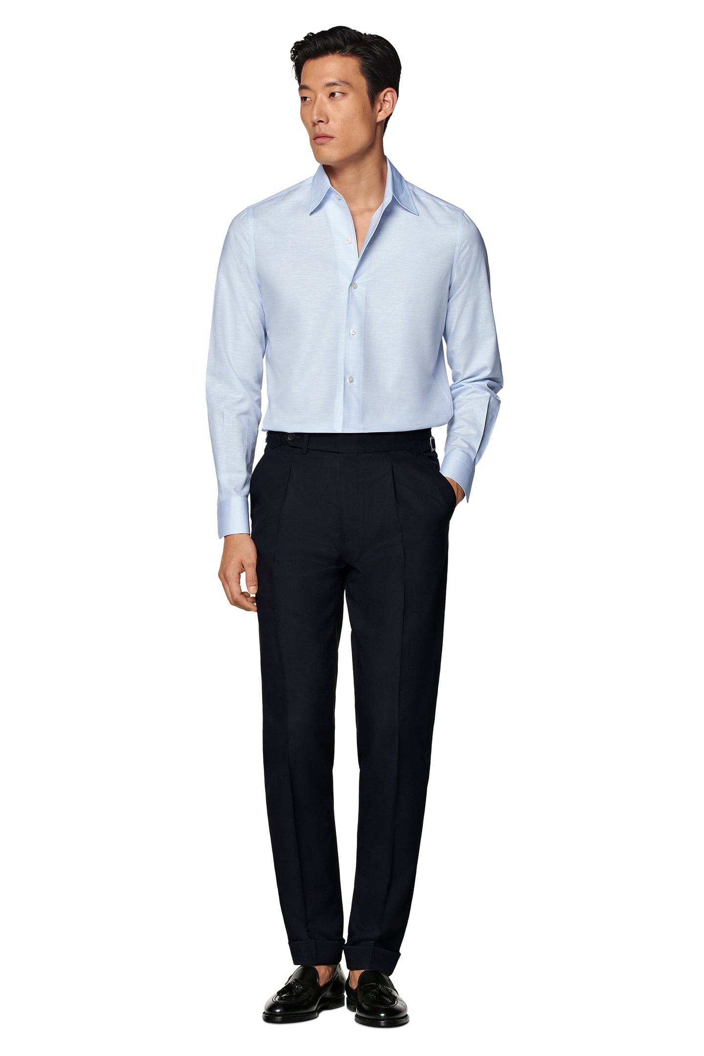ONE-PIECE LIGHT BLUE CO/LI FORMAL SHIRTS LIGHT BLUE 1