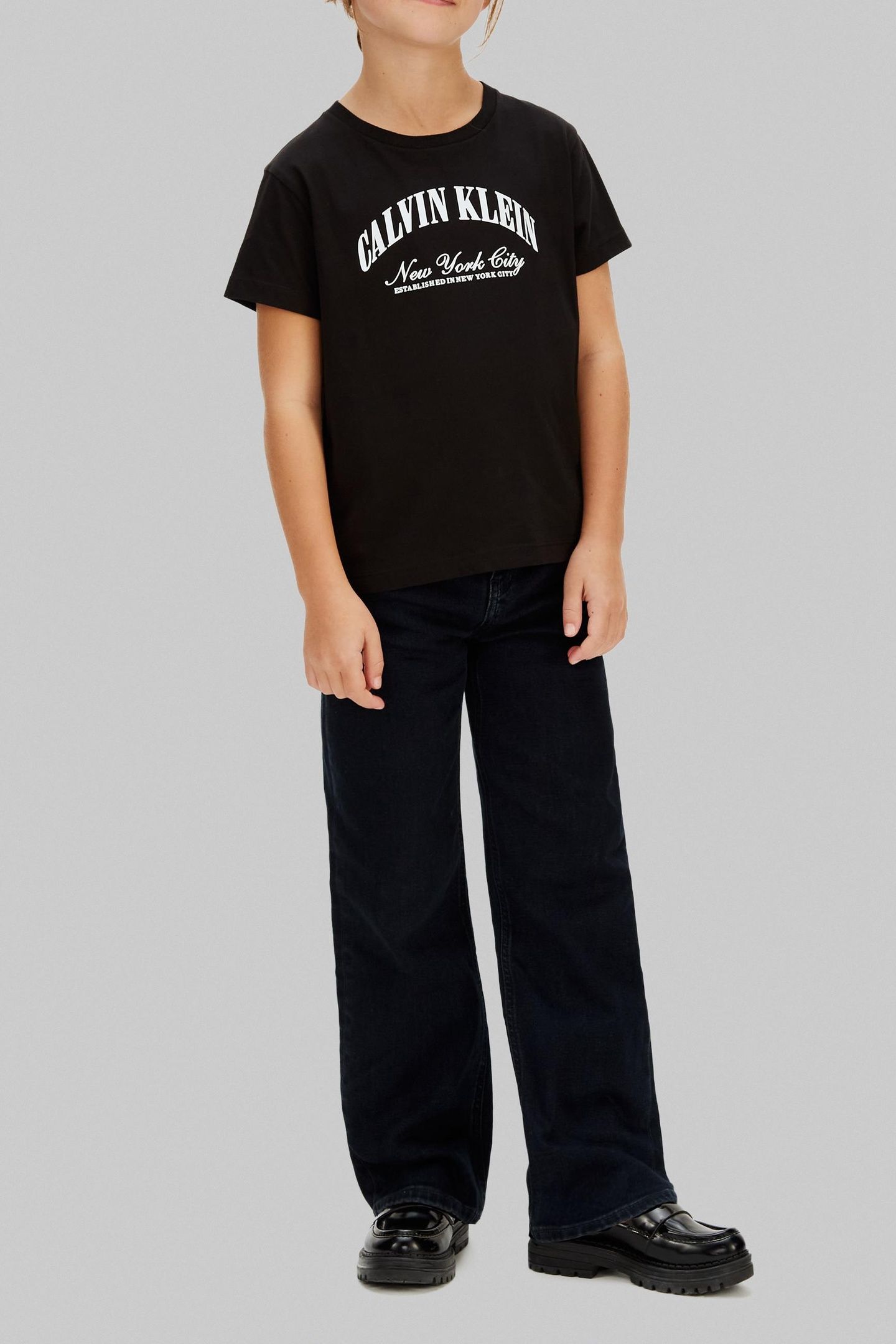 GIRLS CK COLLEGIATE SS T-SHIRT BLACK 1