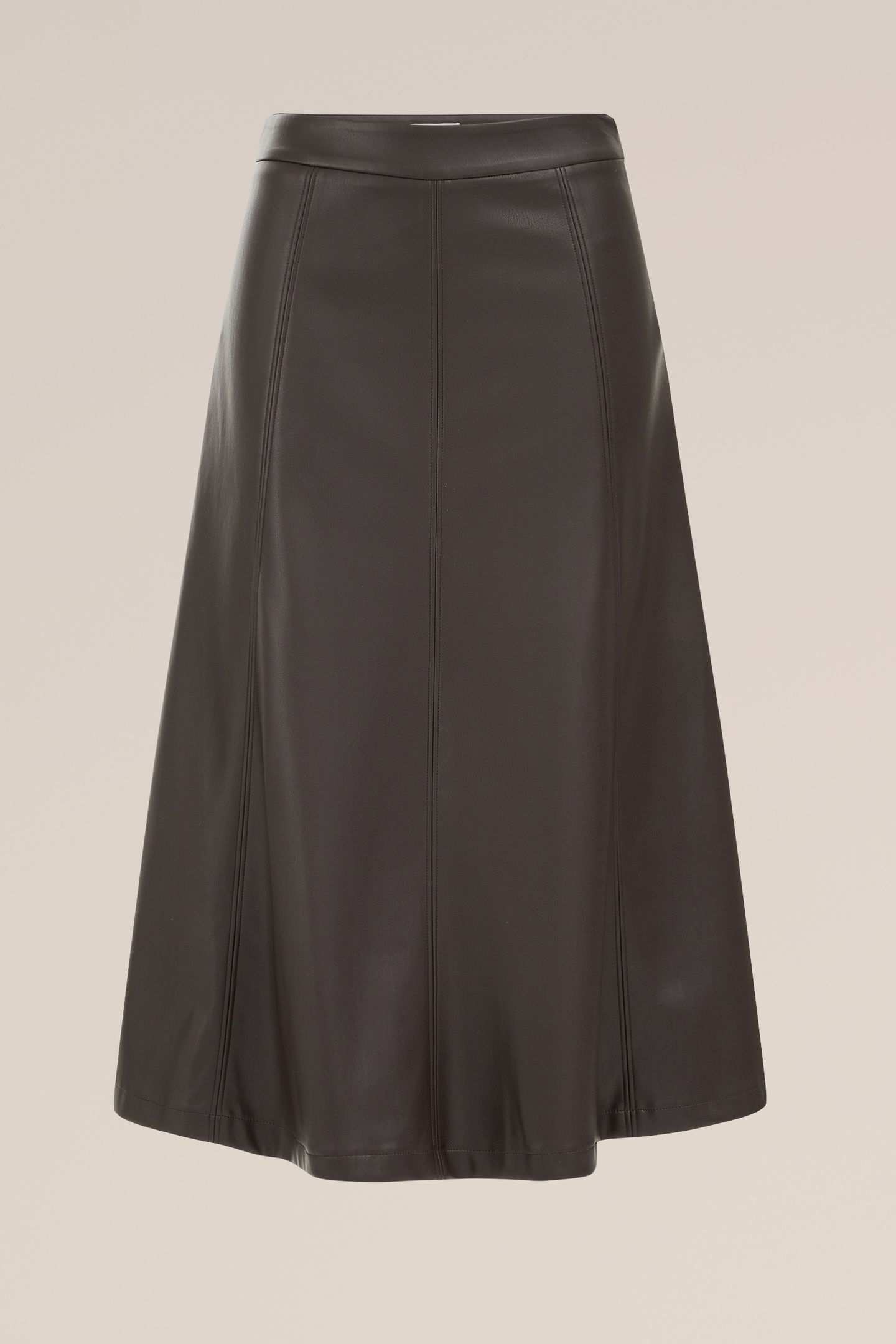 SKIRT MEDIUM LENGTH BROWN 4