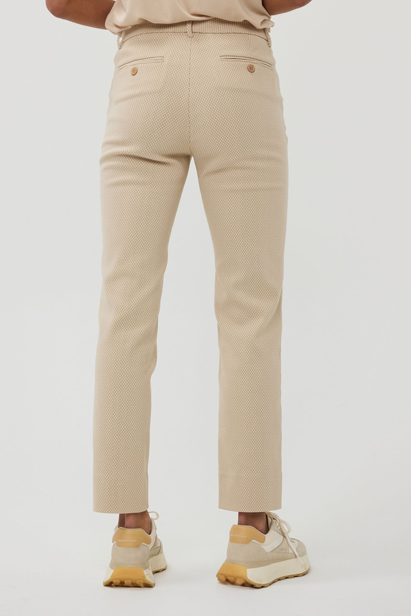 TROUSERS JACQUARD SQUARE SAND 5