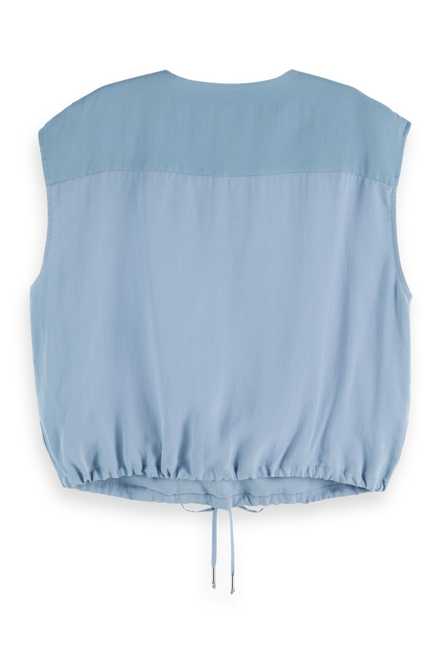 DRAWSTRING WAISTED TANK FADED DENIM 5