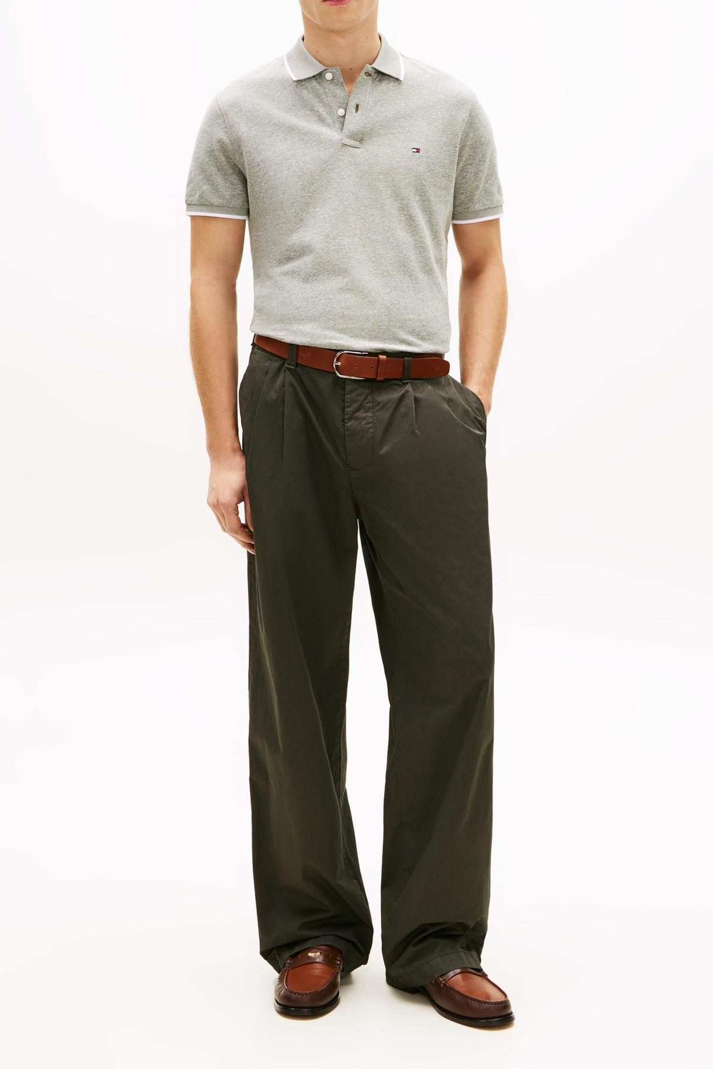 COTTON LINEN PIQUE POLO DARK ARTICHOKE 2