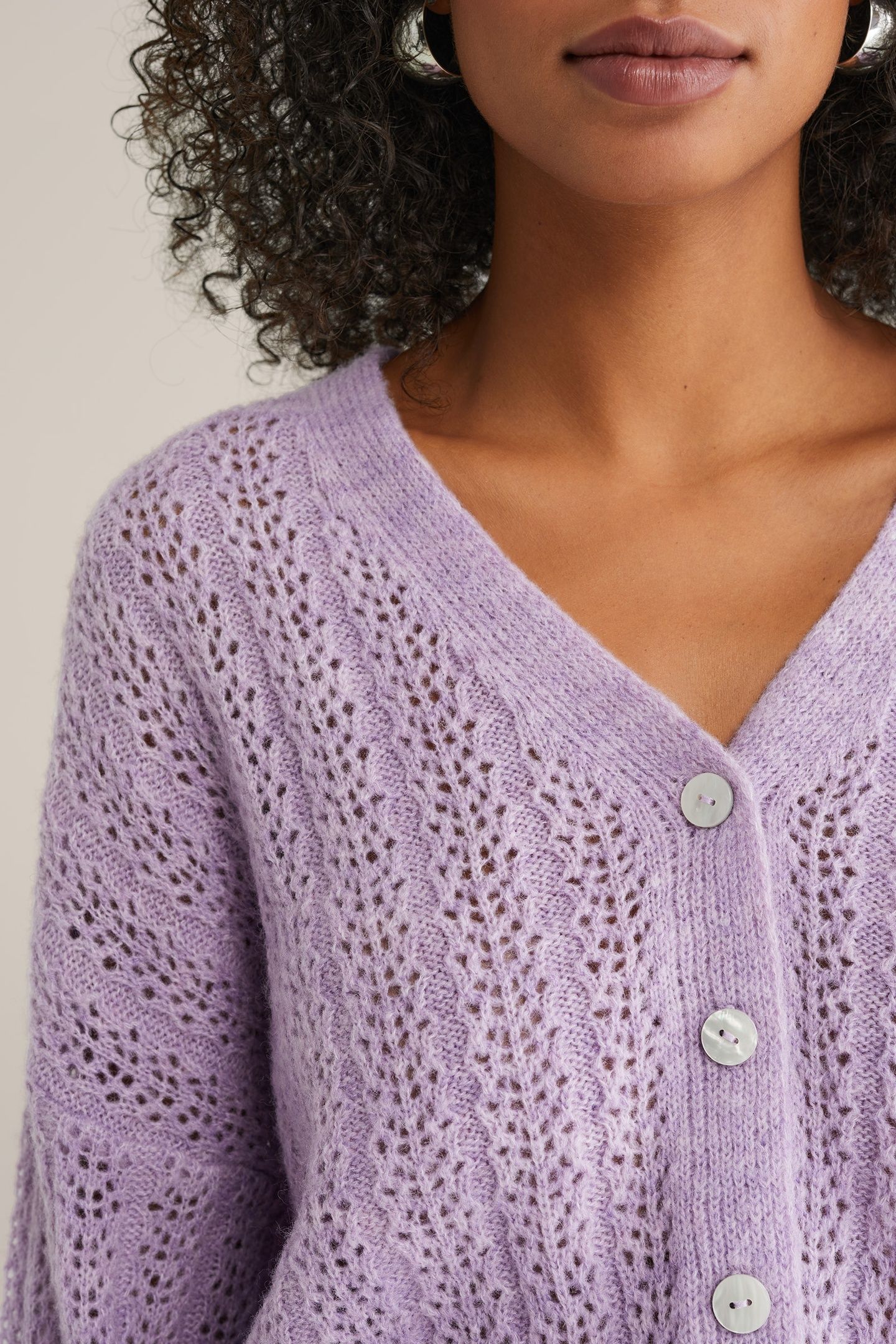 KNITTED CARDIGAN LILAC 6