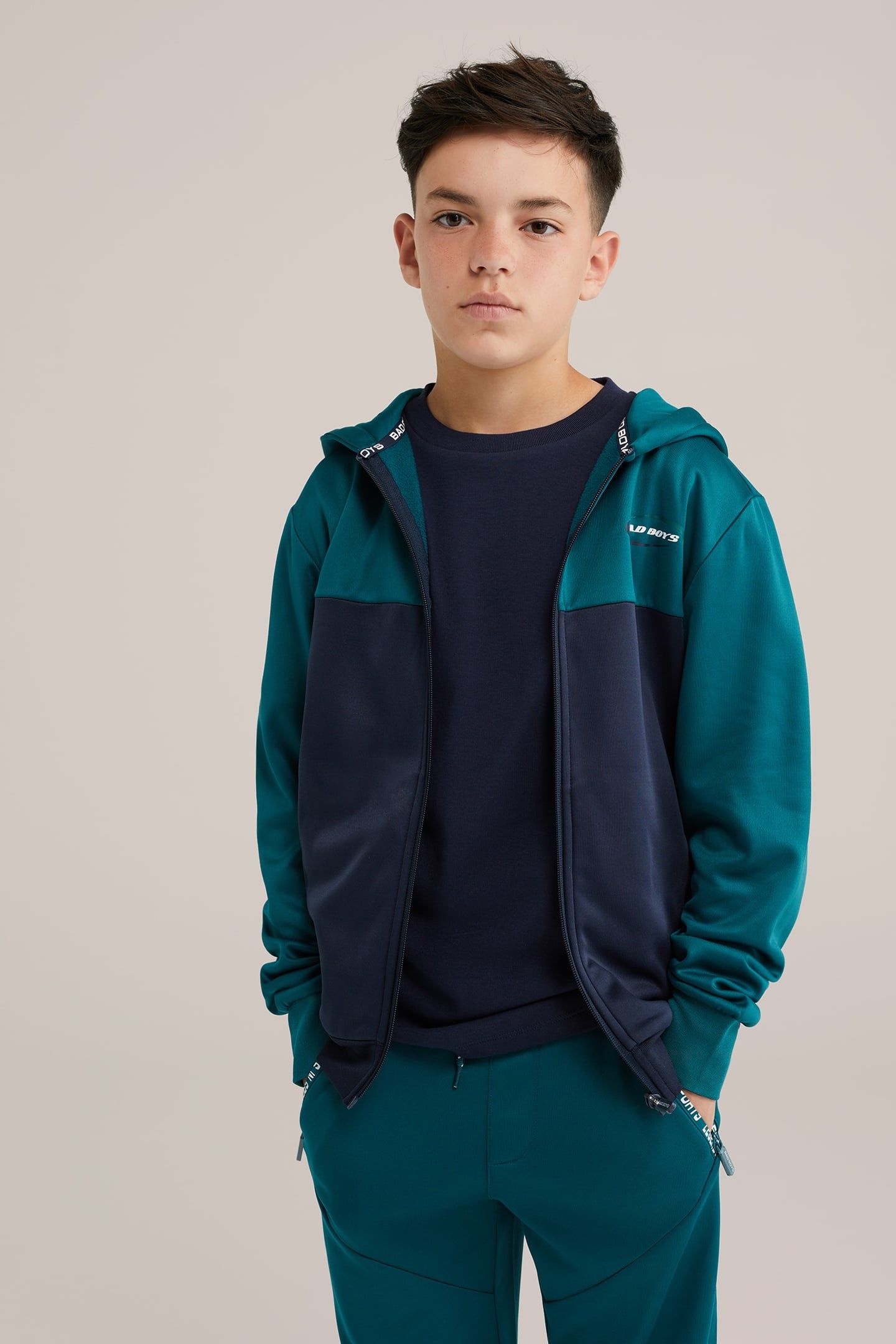 CARDIGAN WITH HOOD DARK BLUE 1