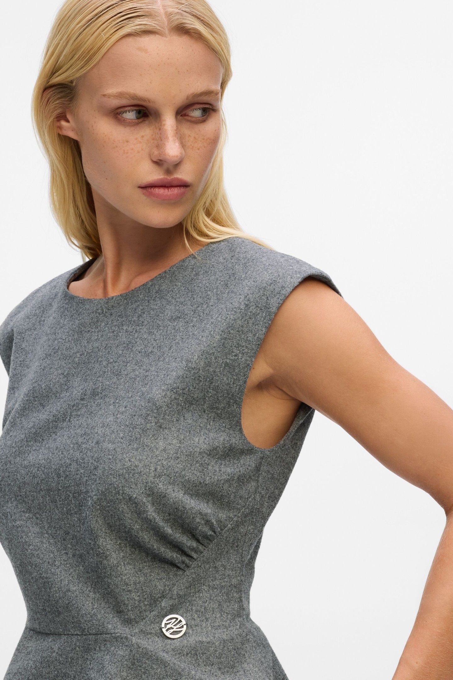 FLANNEL TOP MEDIUM GREY MELANGE 3