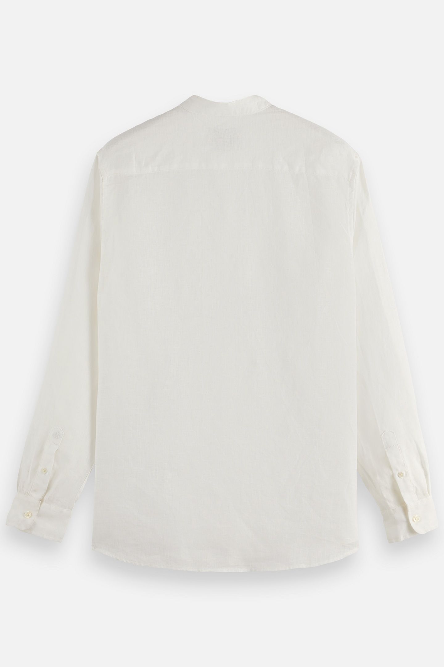 LINEN SHIRT LS STAND UP COLLAR OFF WHITE 5