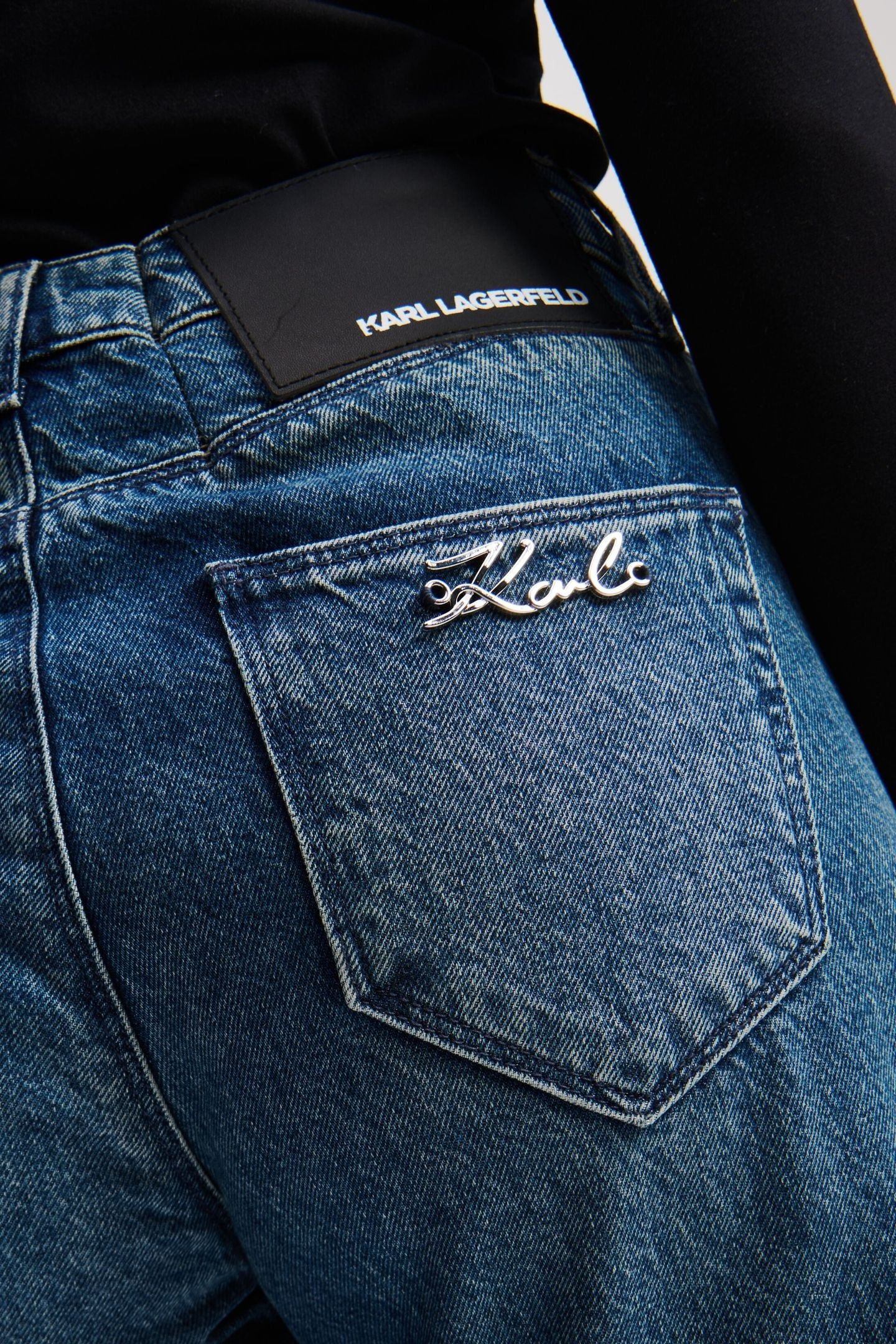 STRAIGHT LEG DENIM PANTS DARK BLUE 5