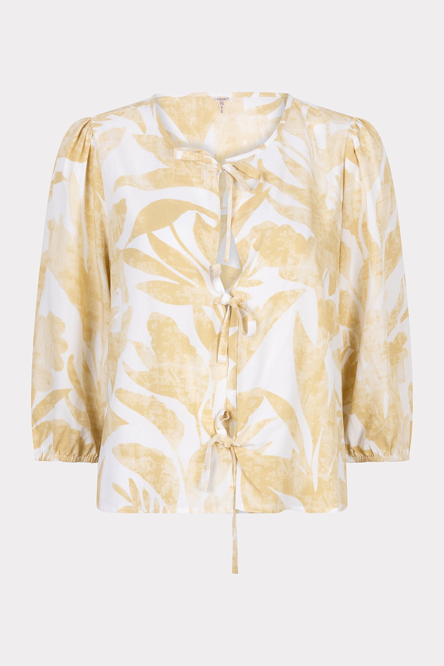 BLOUSE BOW TIE FADED SOLAR PRINT 4