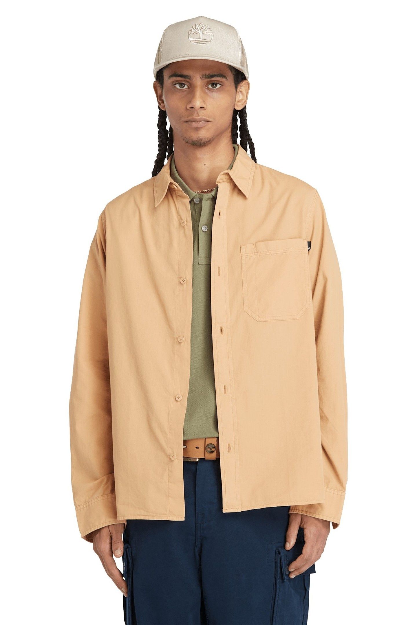 GARMENT DYE POPLIN SHIRT LIGHT WHEAT B 2