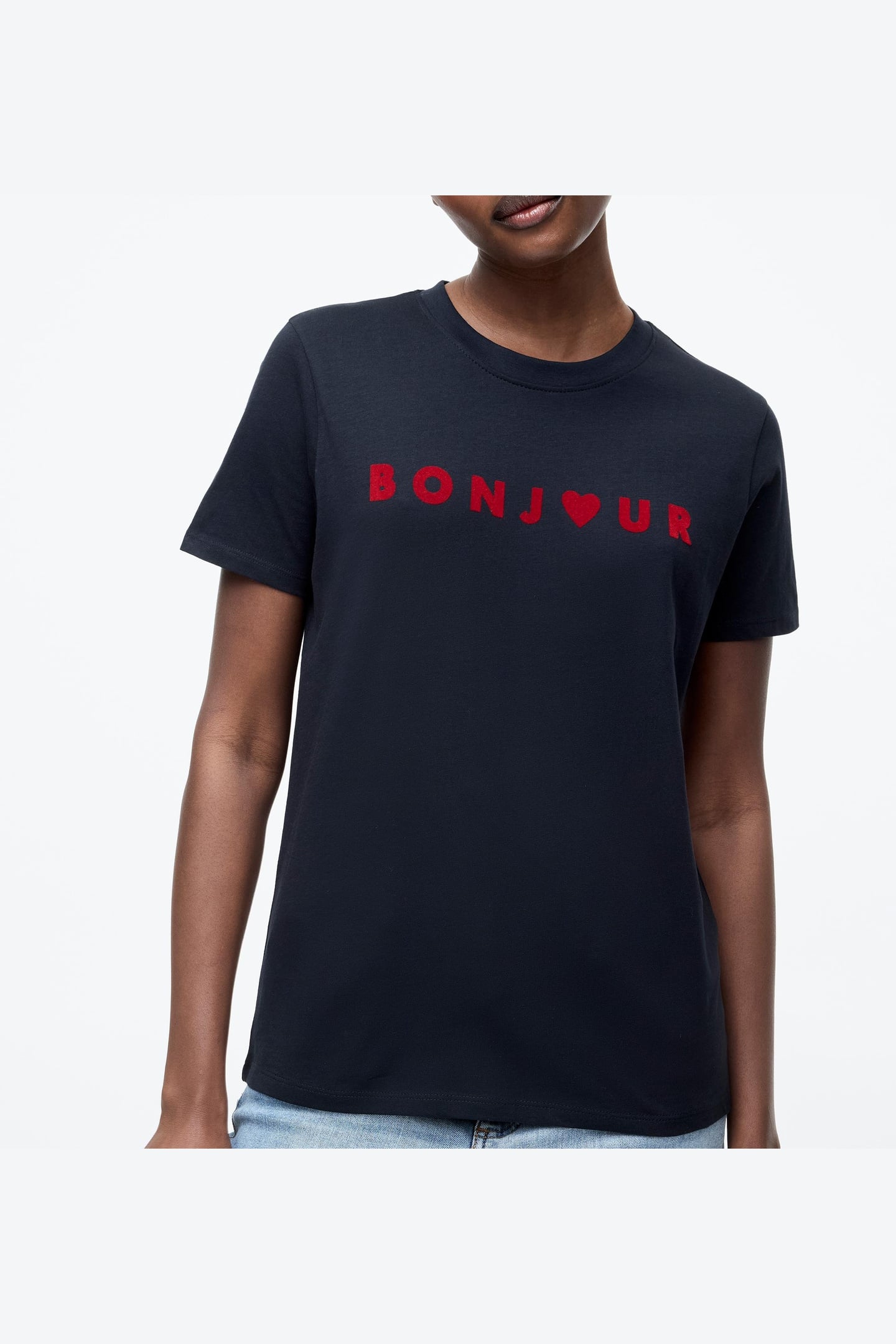 BONJOUR TEE MIDNIGHT BLUE/RED 1
