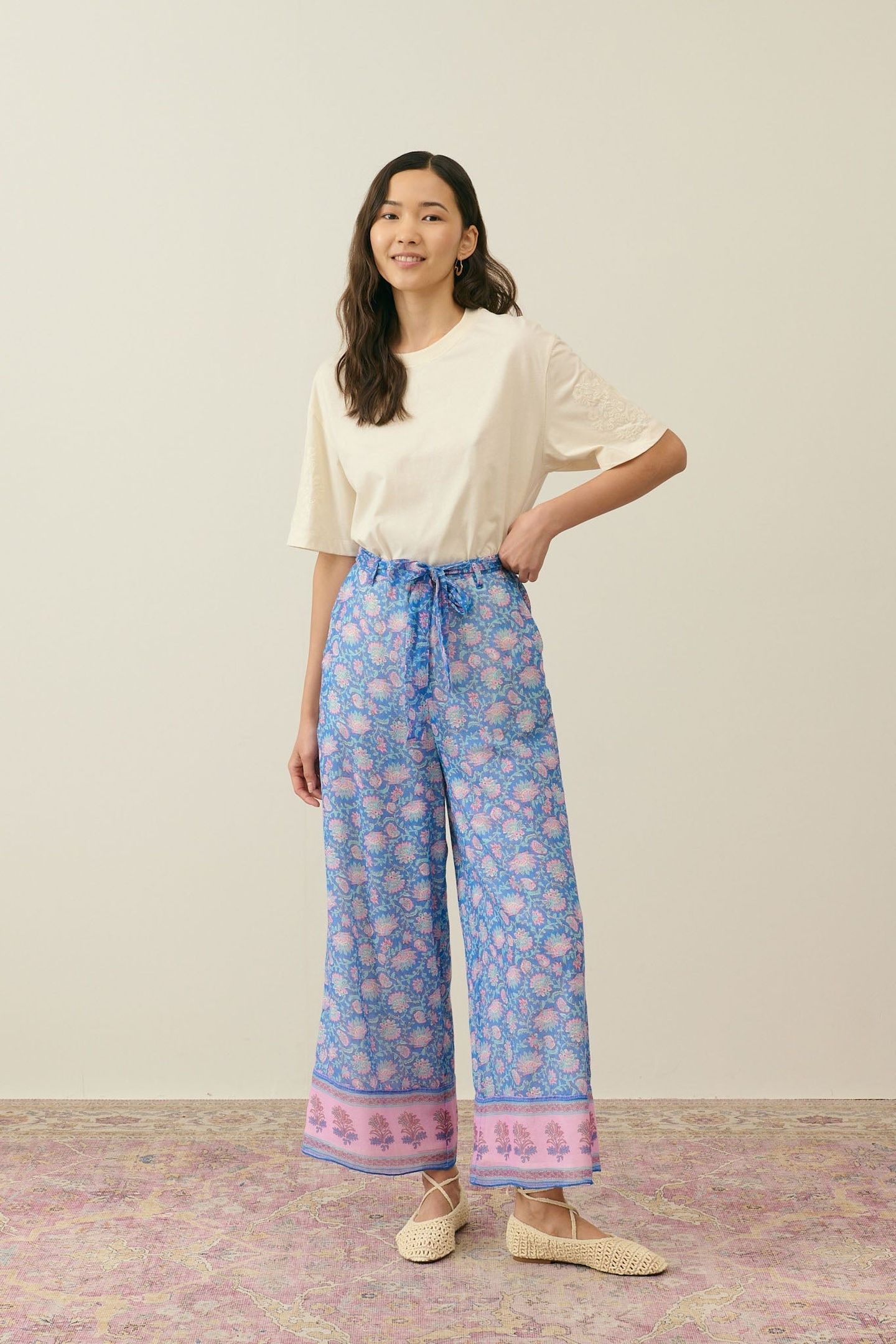 PANTS AMANDINA BLUE CAPRI COVE 1