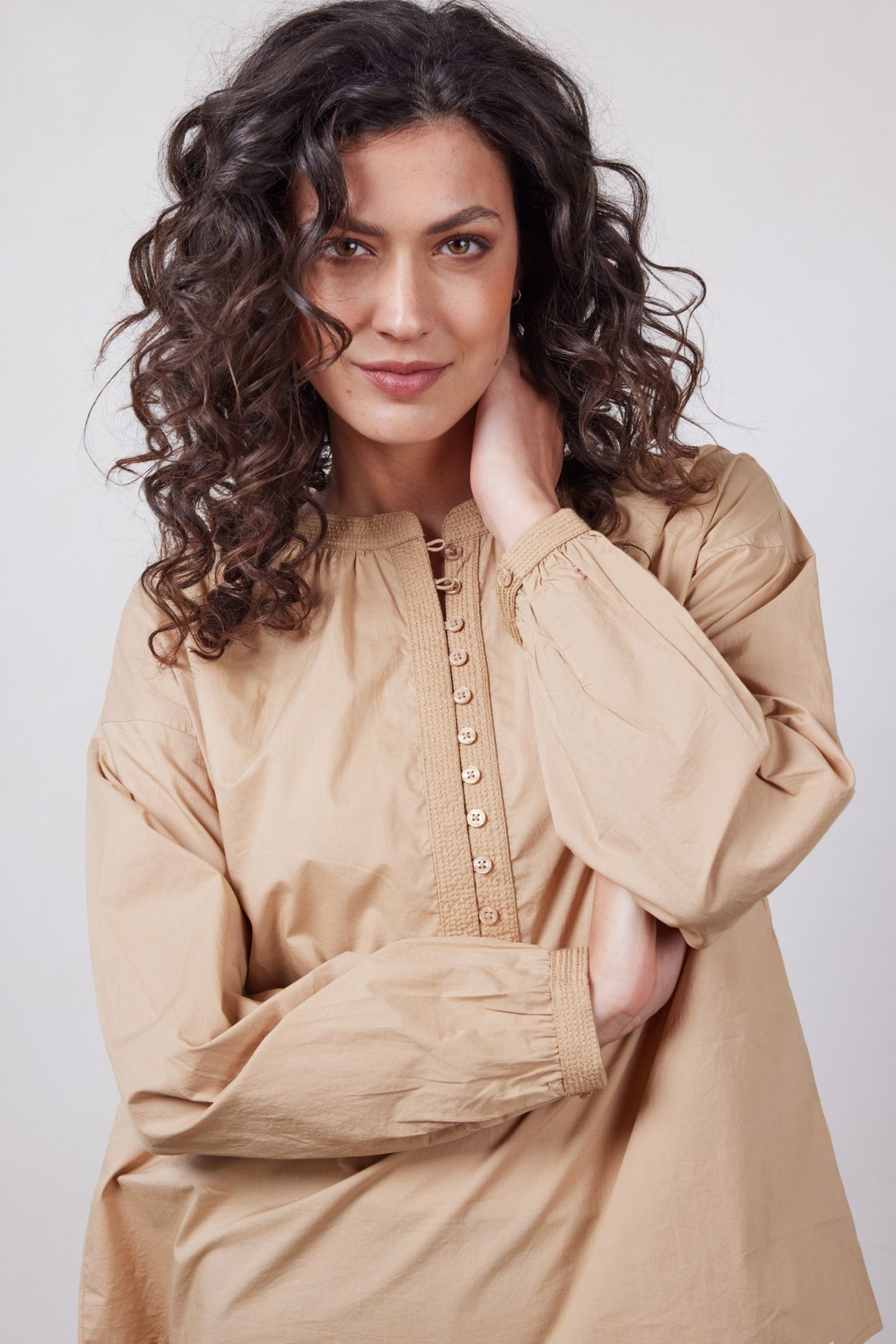 BLOUSE CHANDY TAN BROWN 4
