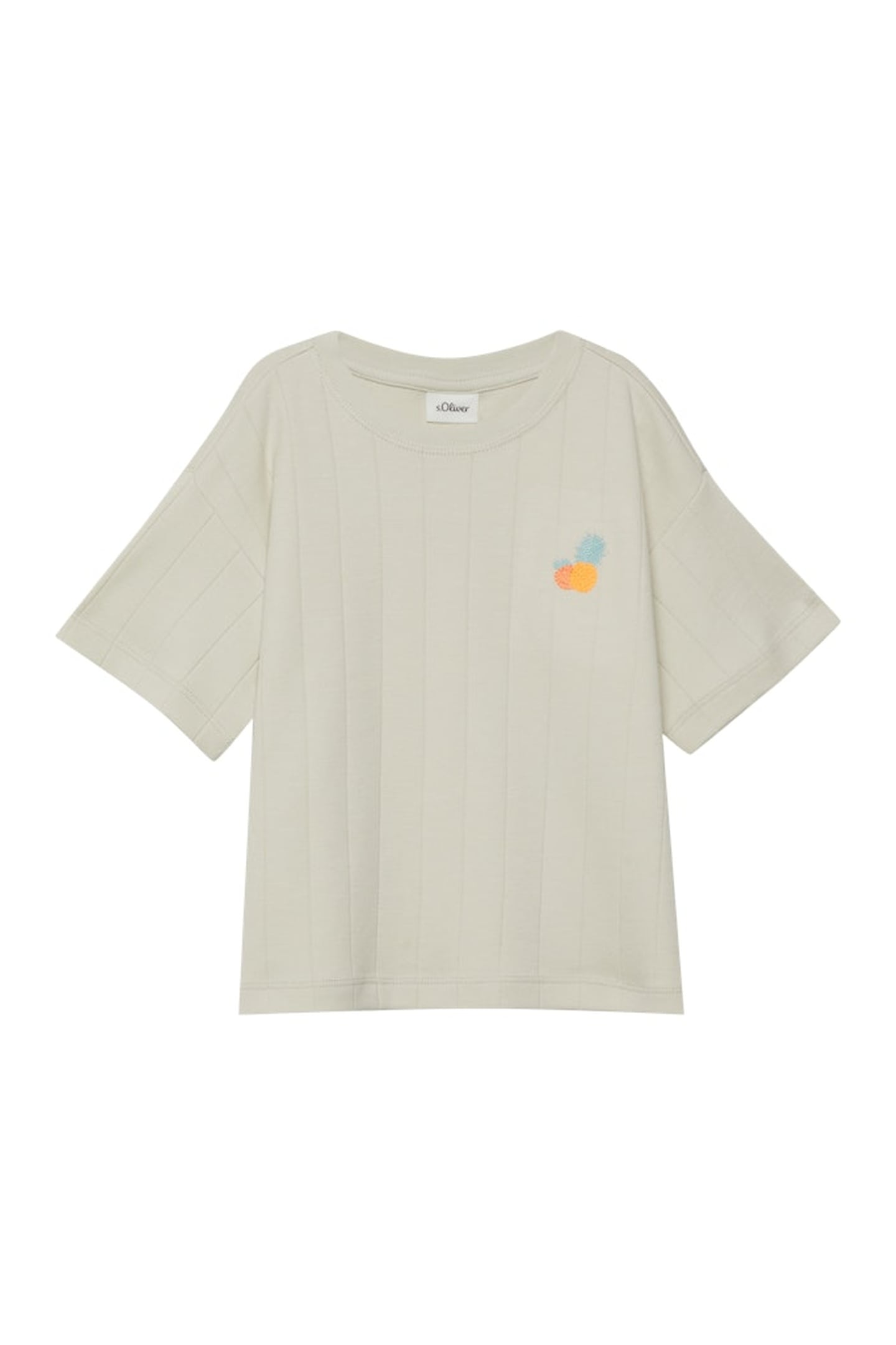 S.OLIVER T-SHIRTS GREY/BLACK 1