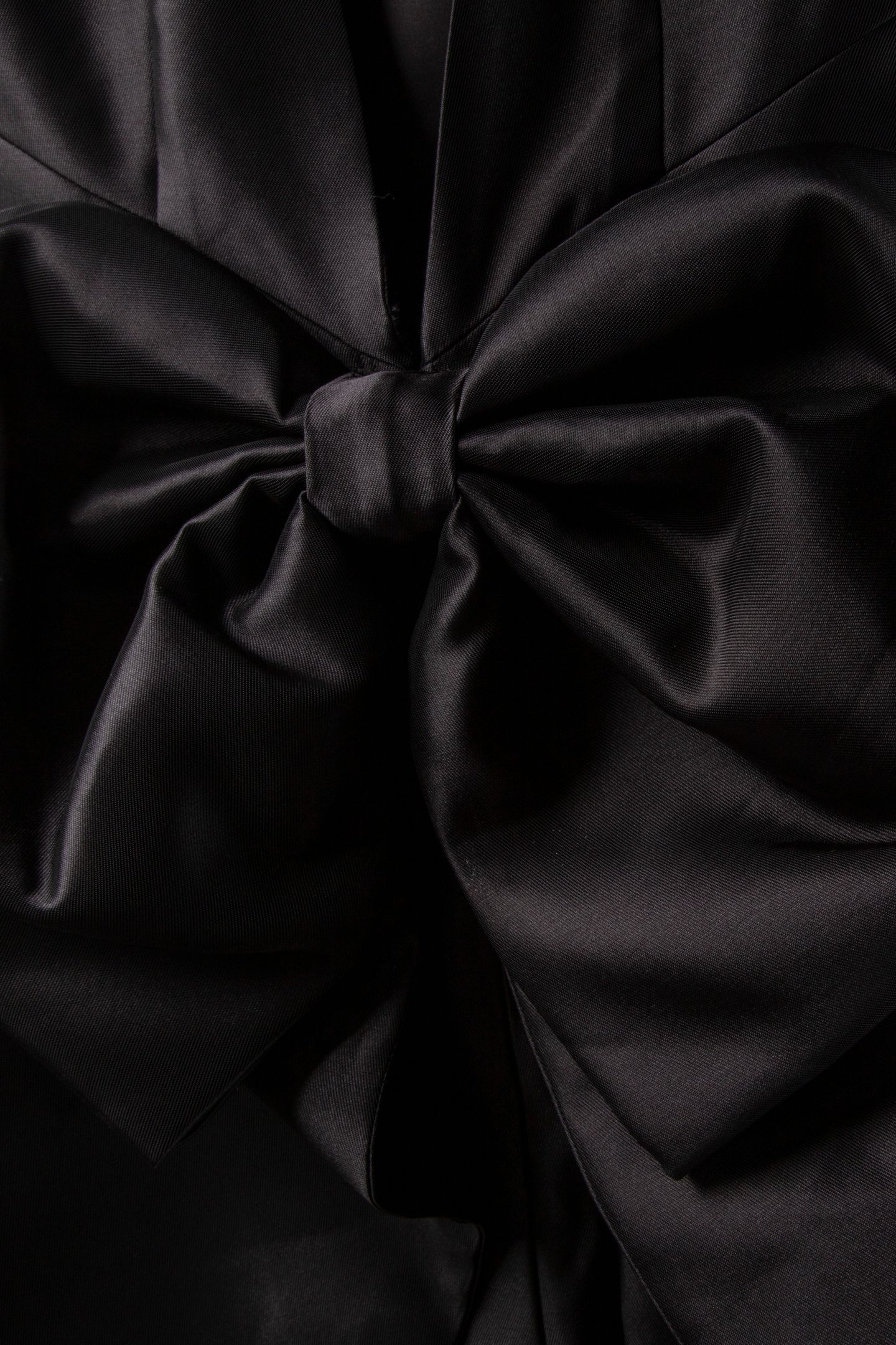 BOW DETAIL MINI DRESS BLACK 5