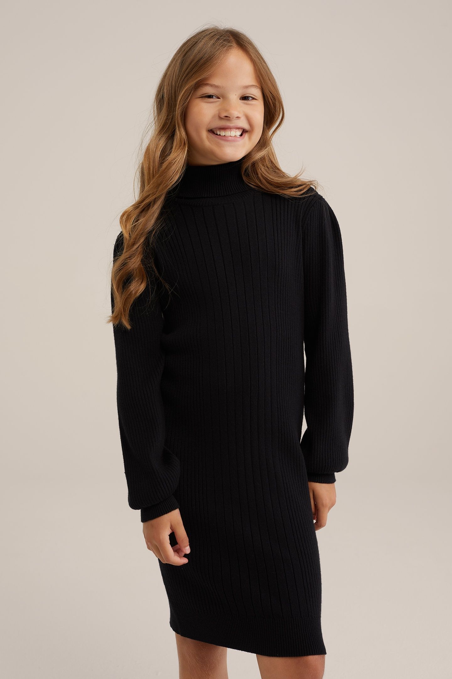 DRESS MID LENGTH BLACK 1