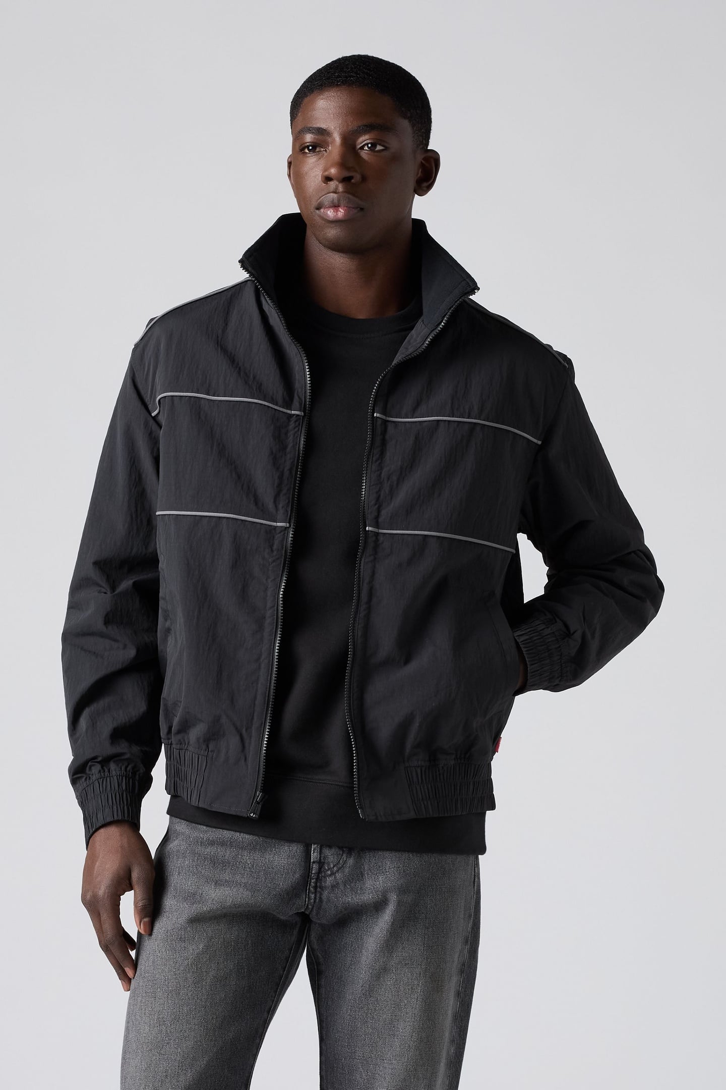 HEIGHTS PIPPING JACKET JET BLACK 1
