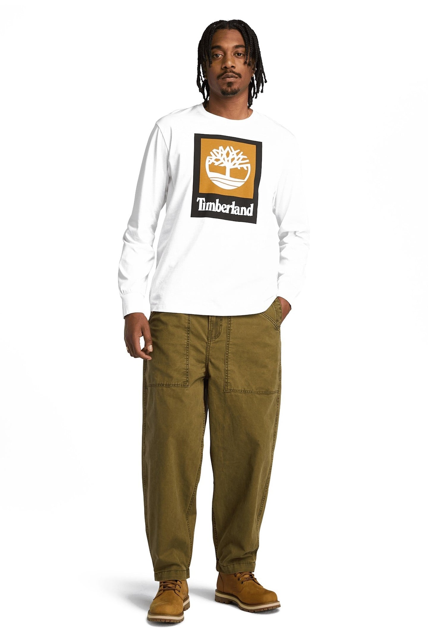 COLORED LONG SLEEVE TEE WHITE 1
