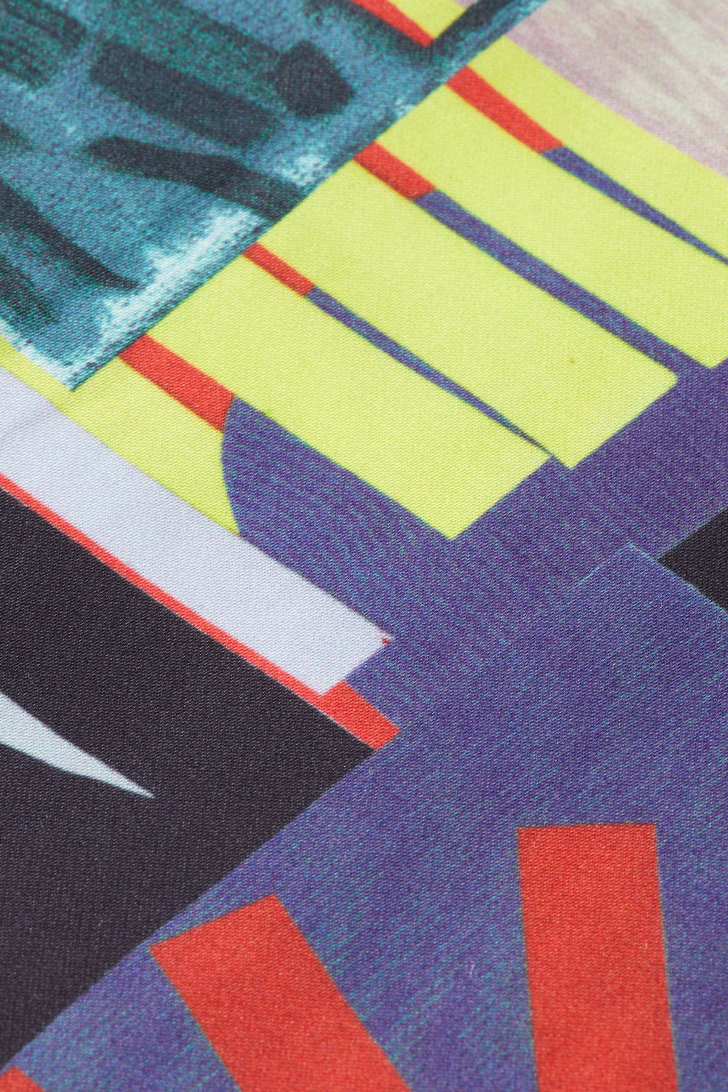 PRINTED SHORT SLEEVE FLUID SHIRT ART DEPT COLLAGE MULTICOLOR 7