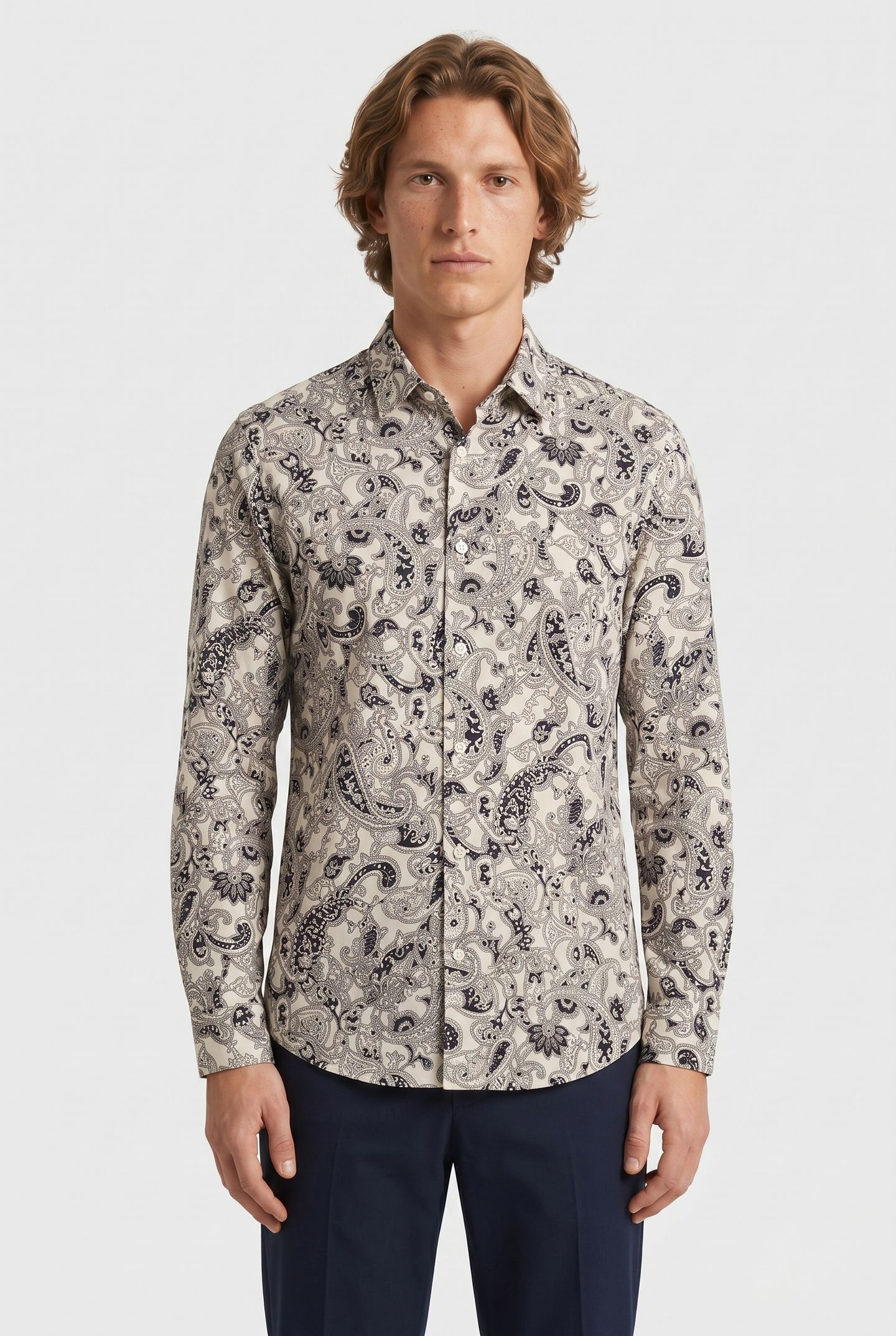 QUINSY 5329 SHIRTS BLUE PRINT 1