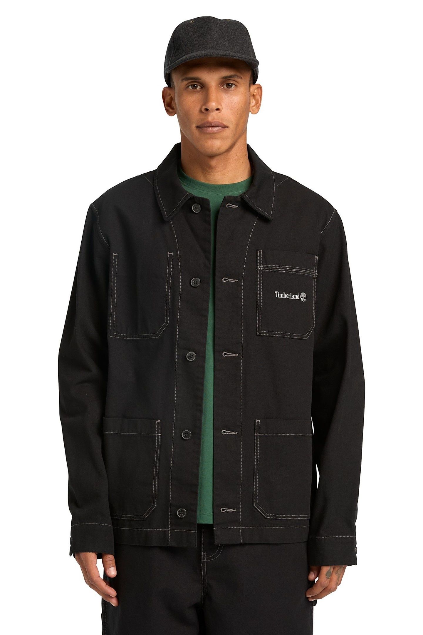 UNISEX CHORE CANVAS JACKET BLACK 2