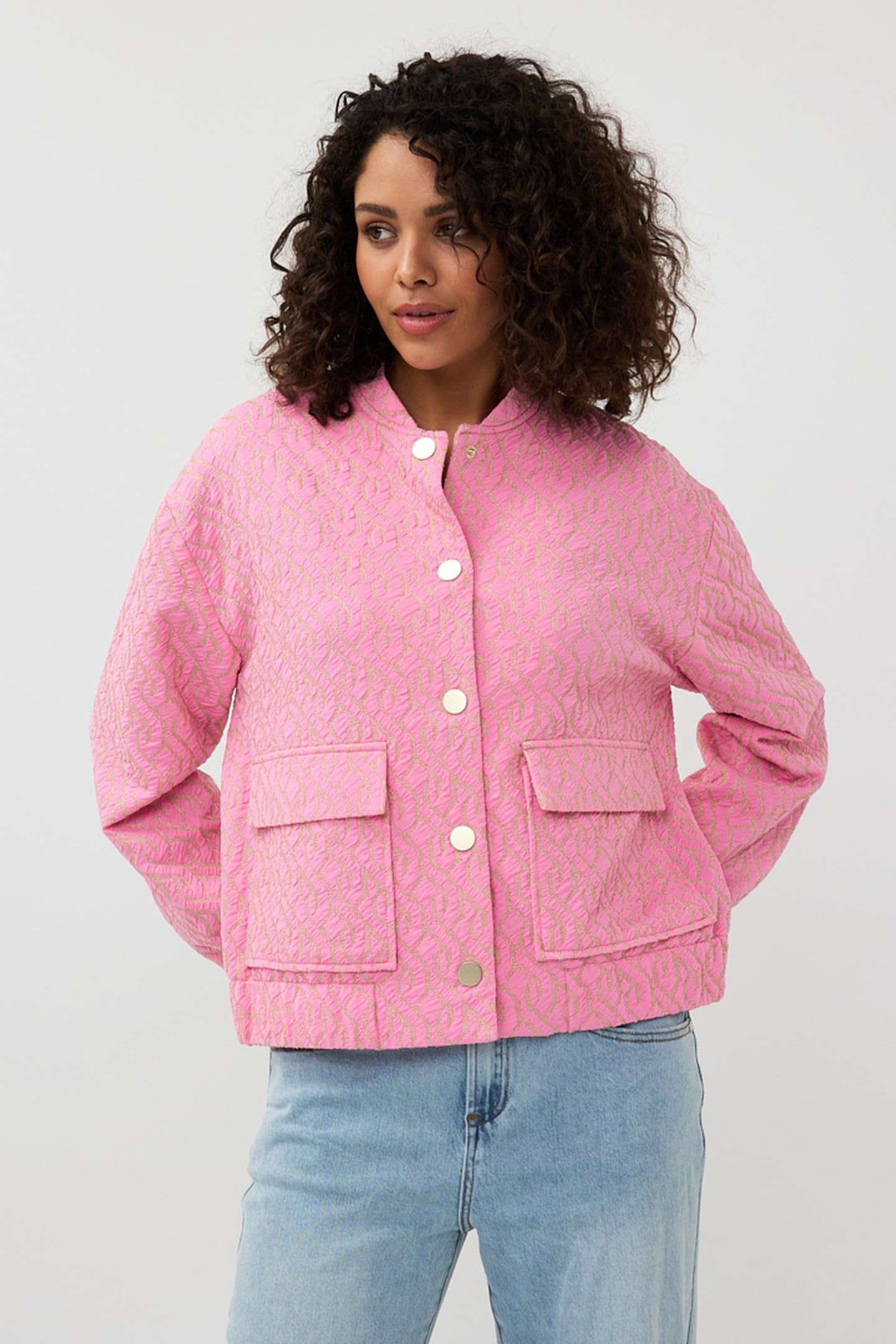 JACKET BOMBER JACQUARD ROSE 2