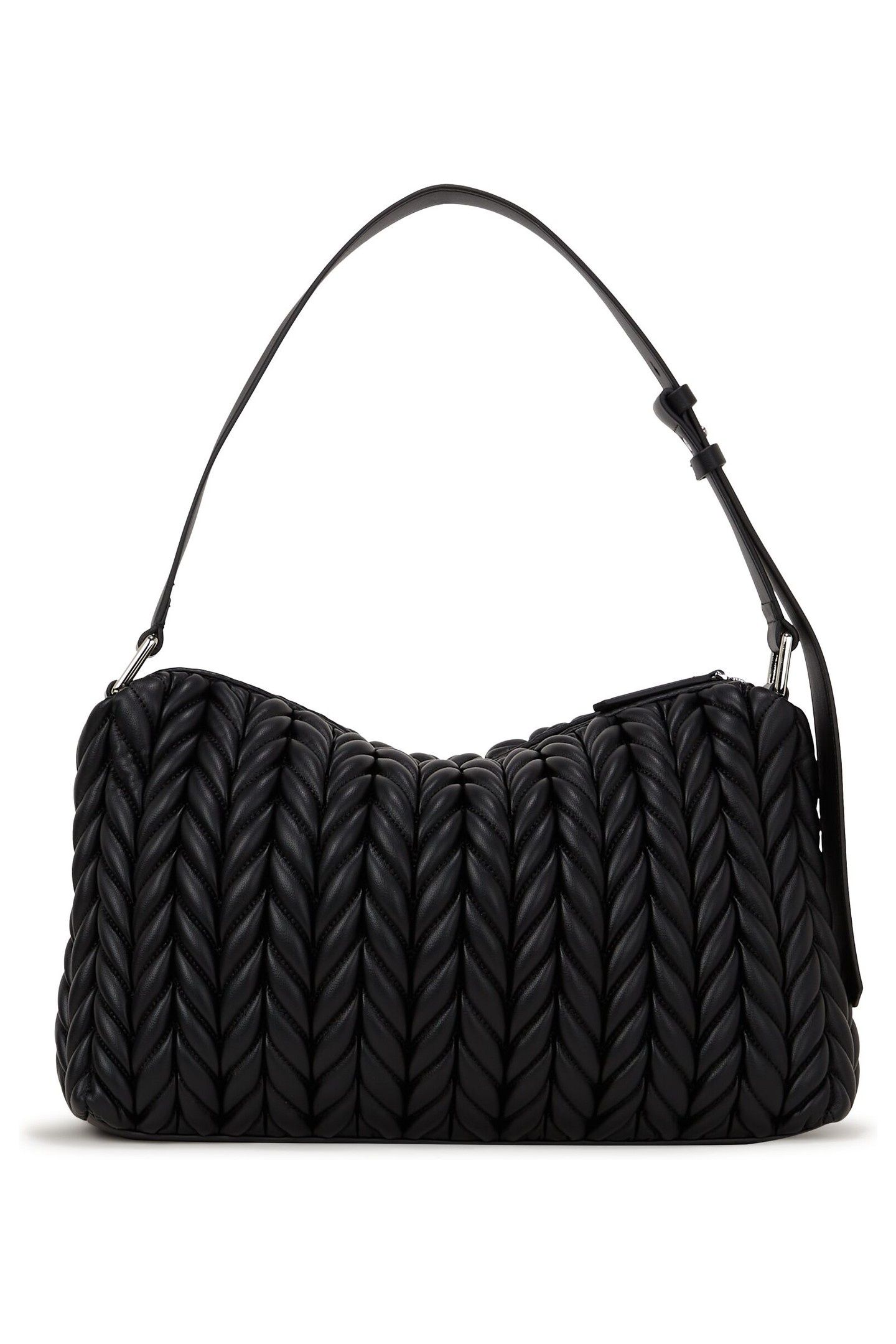 K/WEAVE MEDIUM SHOULDER BAG BLACK-NICKEL 3