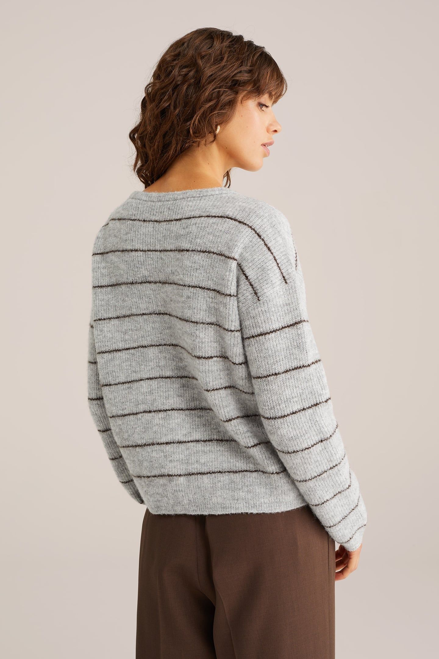KNITTED CARDIGAN BLENDED LIGHT GREY 4
