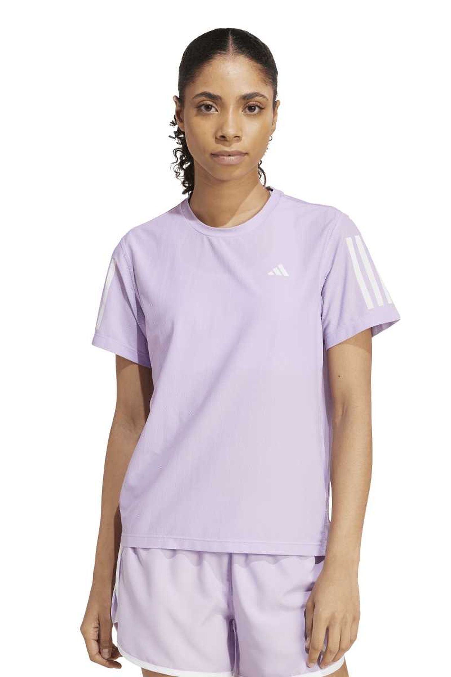 PERFORMANCE OWN THE RUN T-SHIRT POWDER PLUM 1