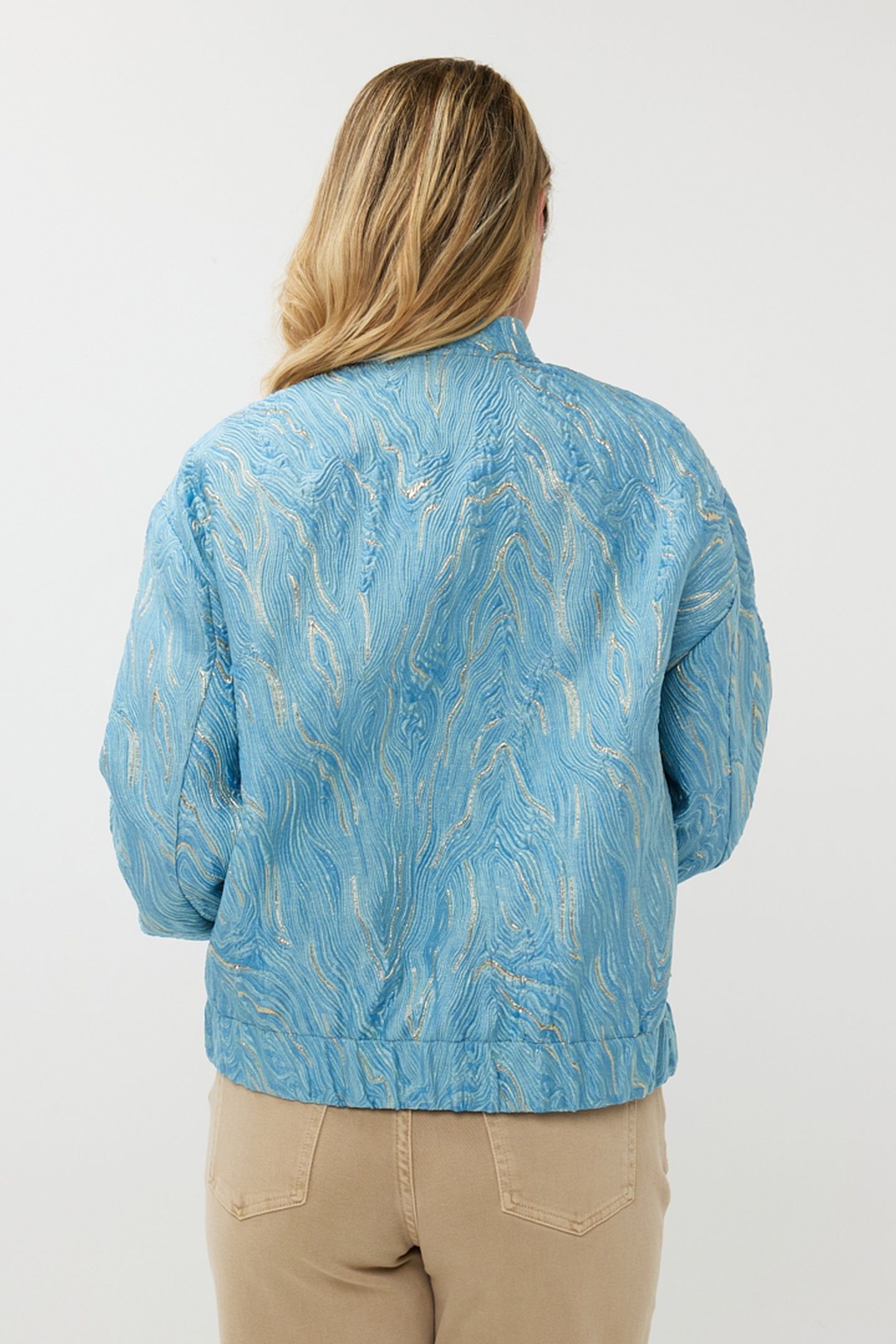 JACKET BOMBER JACQUARD BLUE 6