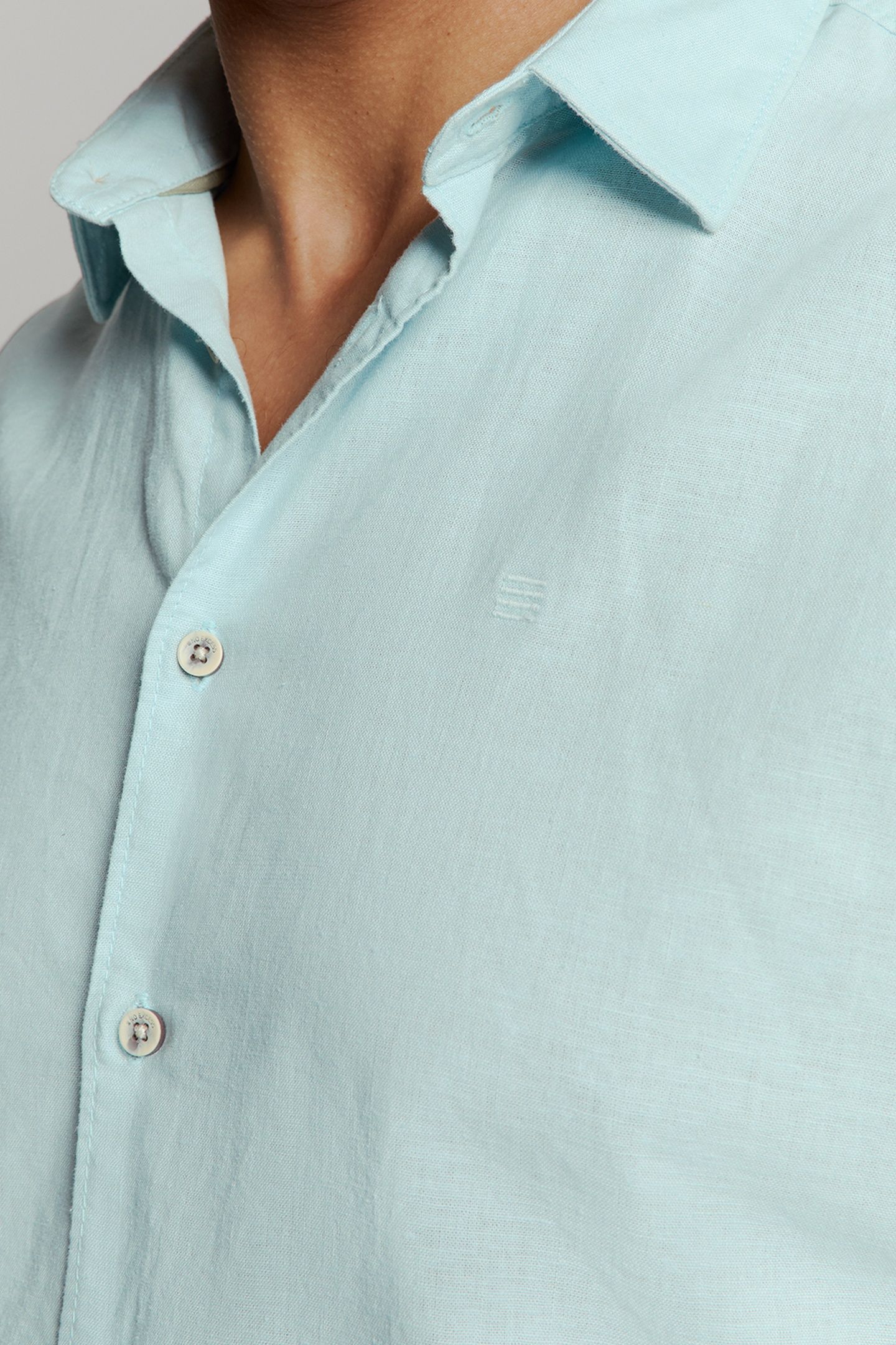 SHIRT SHORT SLEEVE SOLID WITH LINEN ICE 7