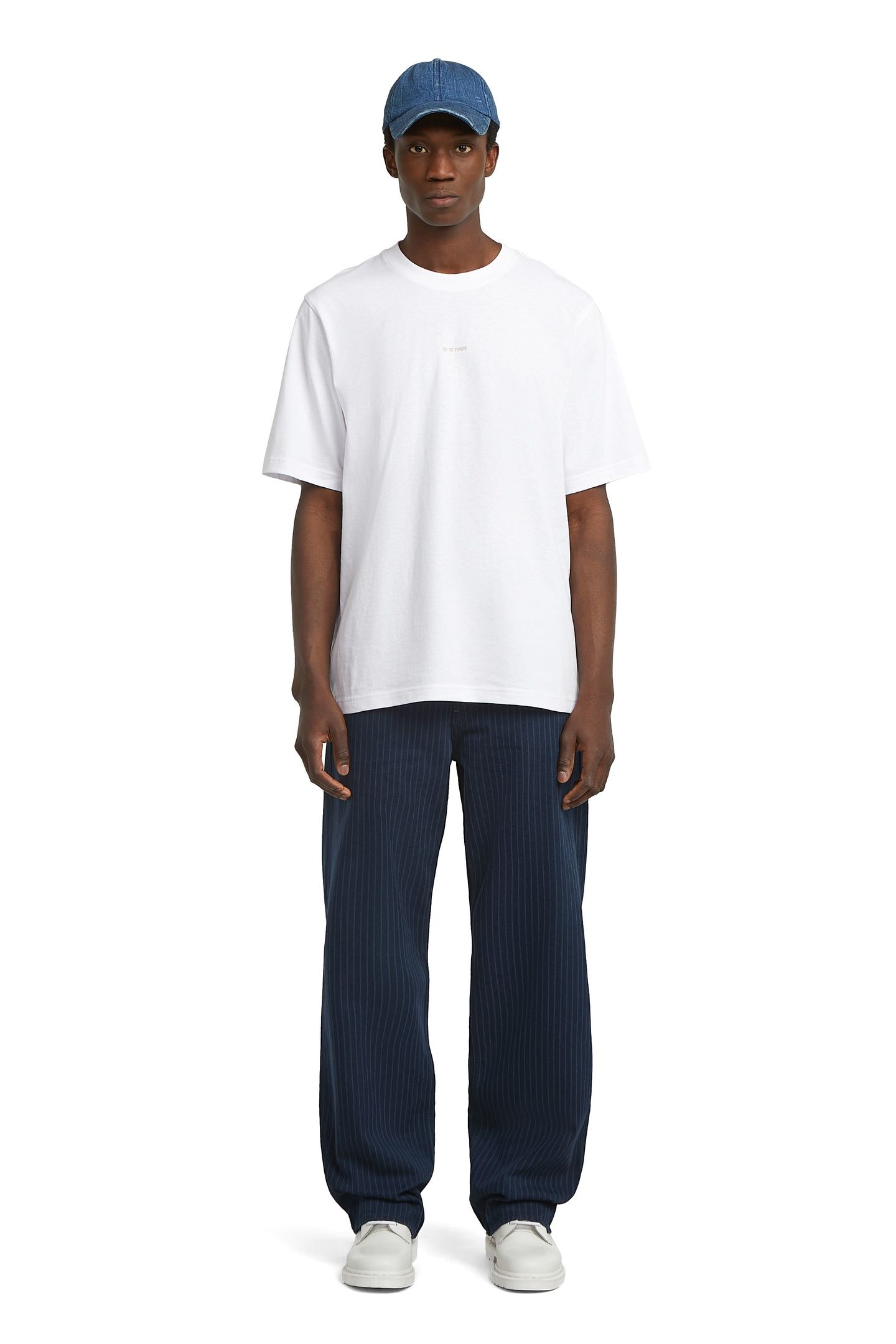 MODSON STRAIGHT CHINO INK BLUE LASERED PINSTRIPE 1