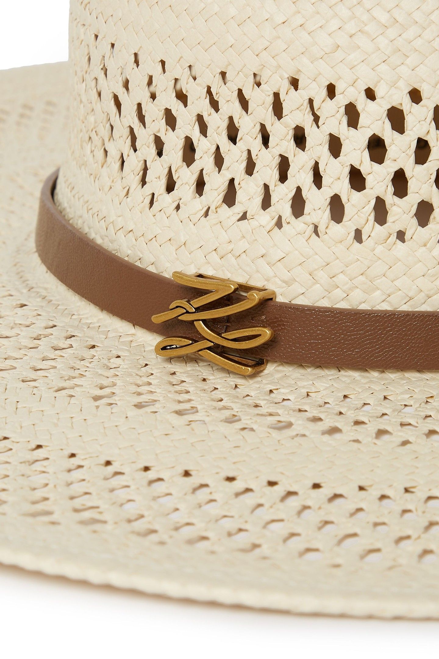 K/AUTOGRAPH BELT STRAW HAT NATURAL 4