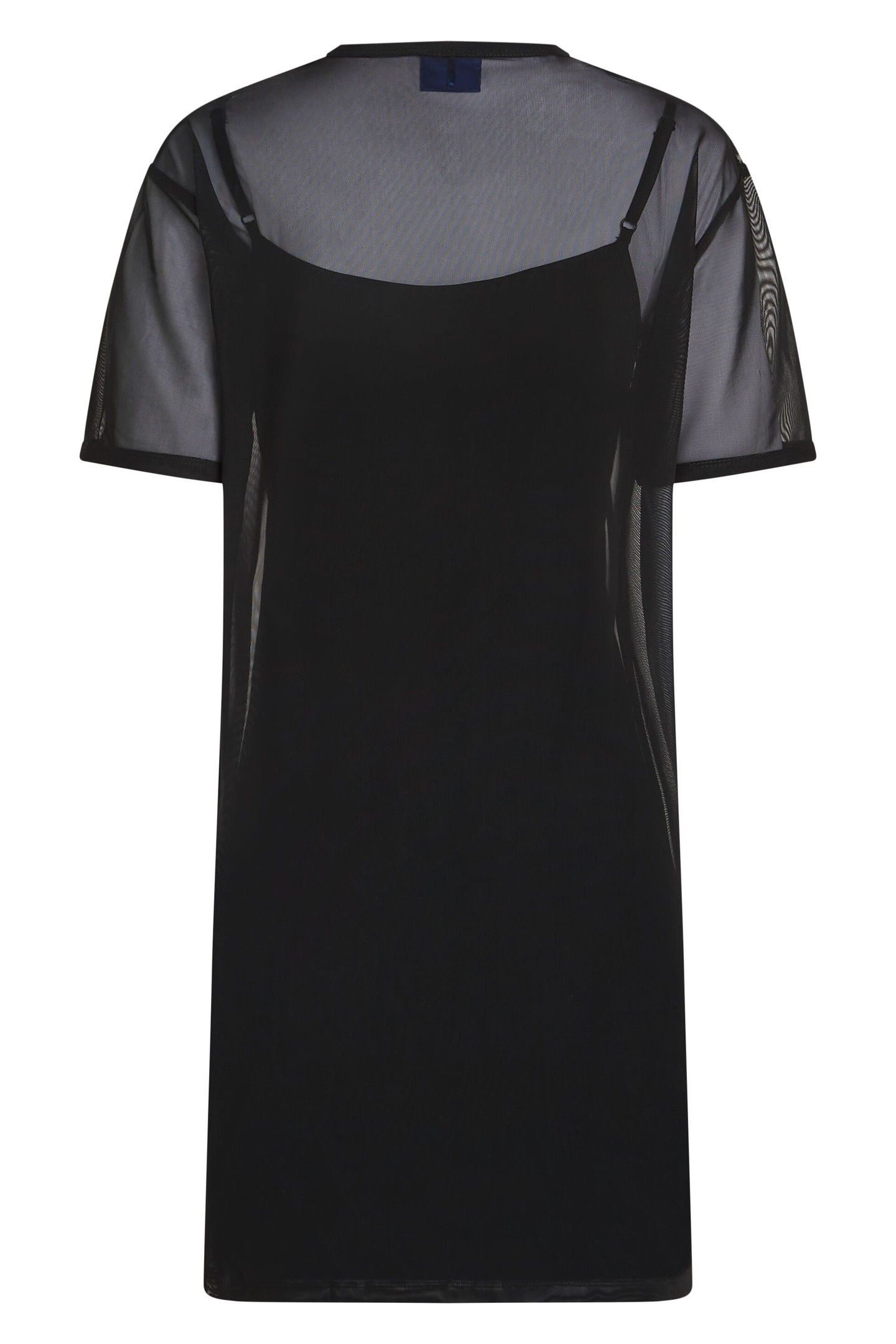 JERSEY X MESH DRESS BLACK 6