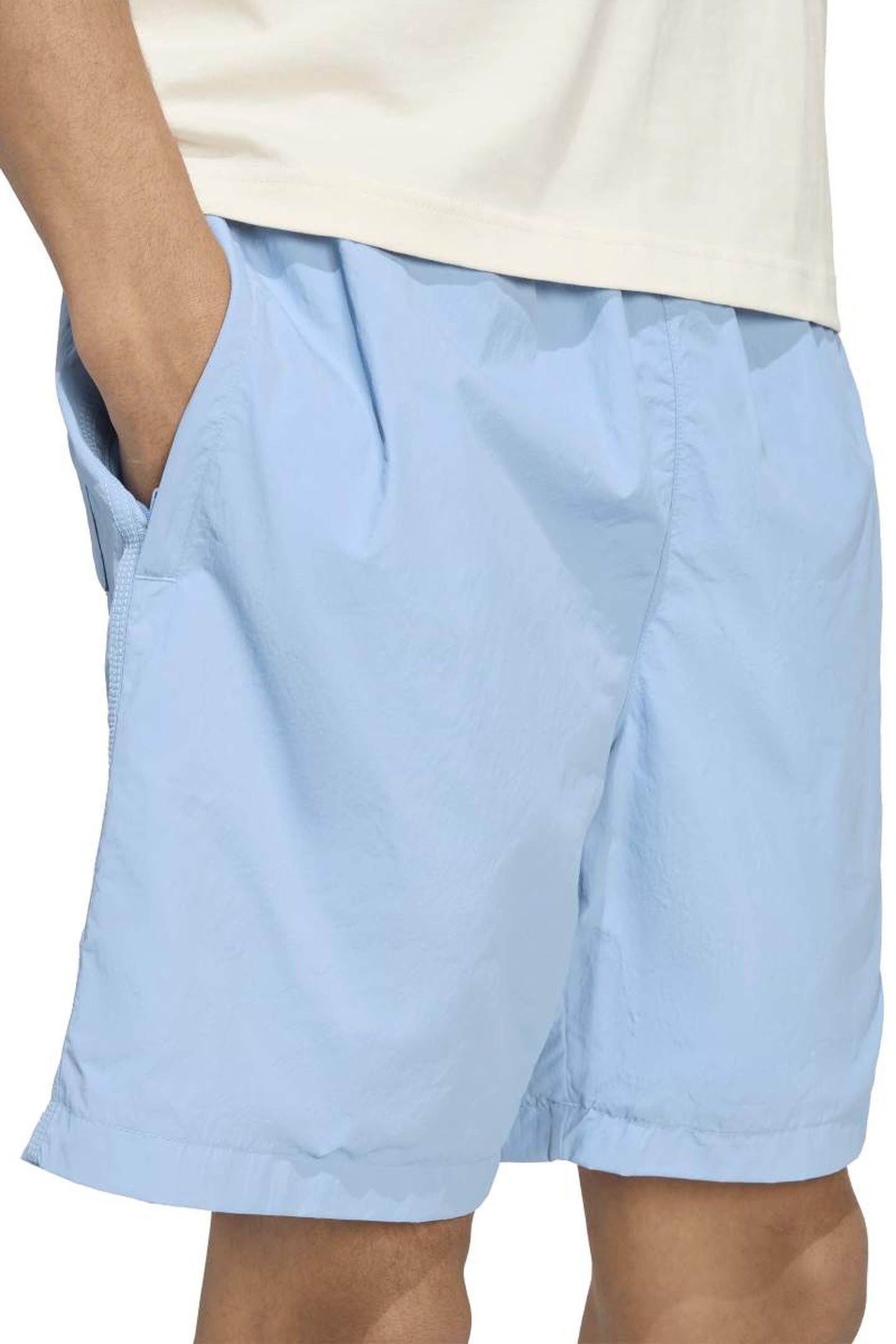 UNISEX ORIGINALS TREFOIL ESSENTIALS WOVEN SHORTS ASH BLUE 5