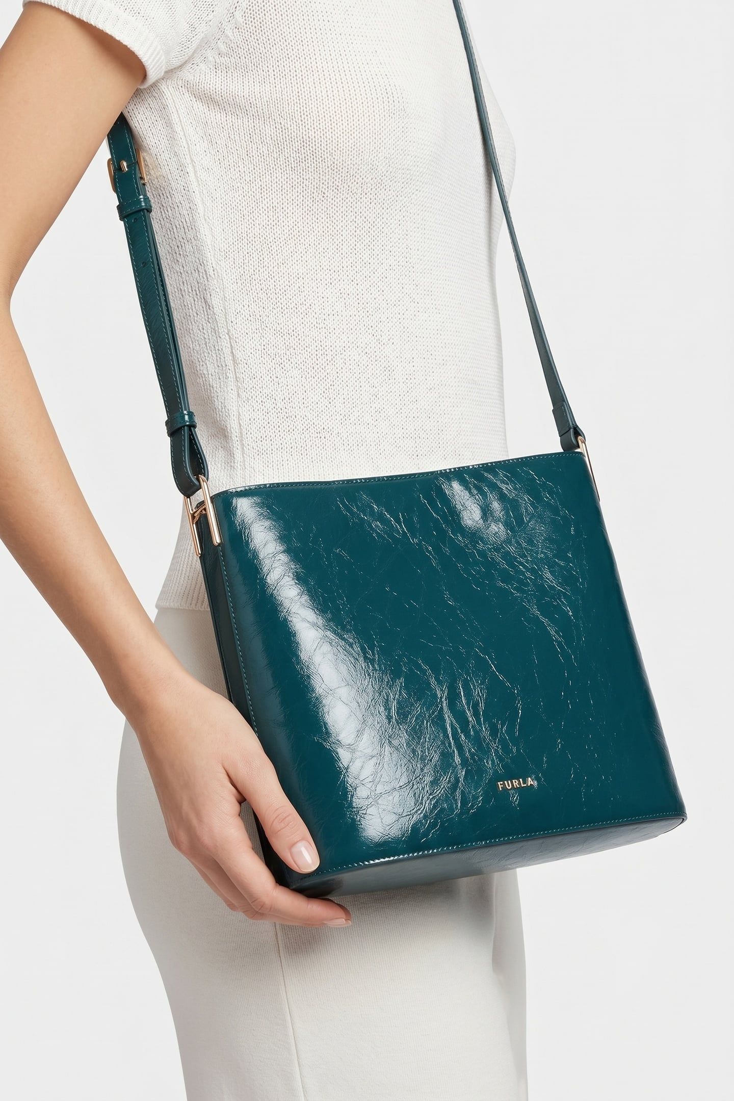 LUCE SMALL CROSSBODY DARK TEAL 2
