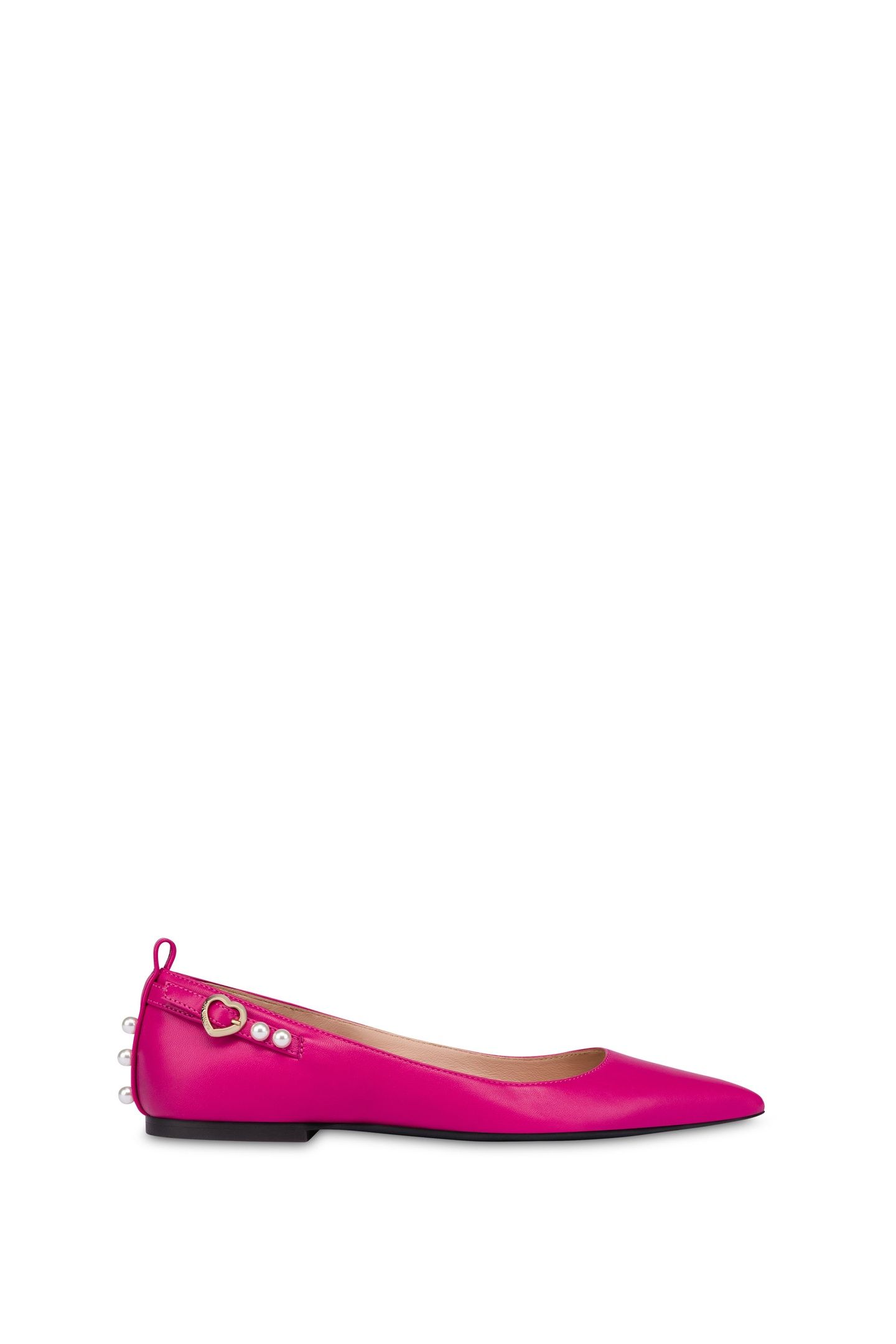 PEARLS NAPPA LEATHER BALLET FLATS FUCHSIA 2