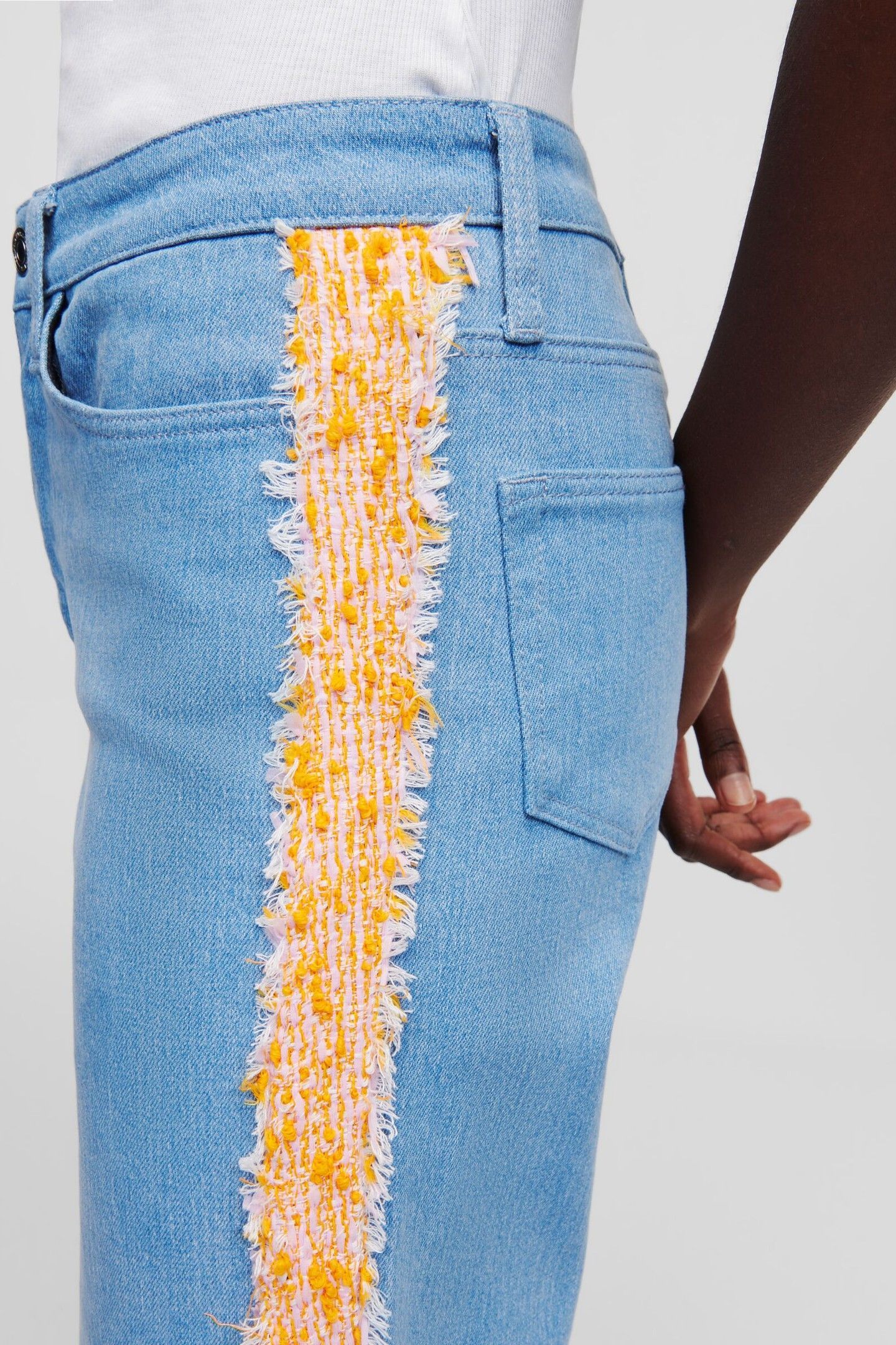 DENIM BOUCLE PANTS BLUE 6