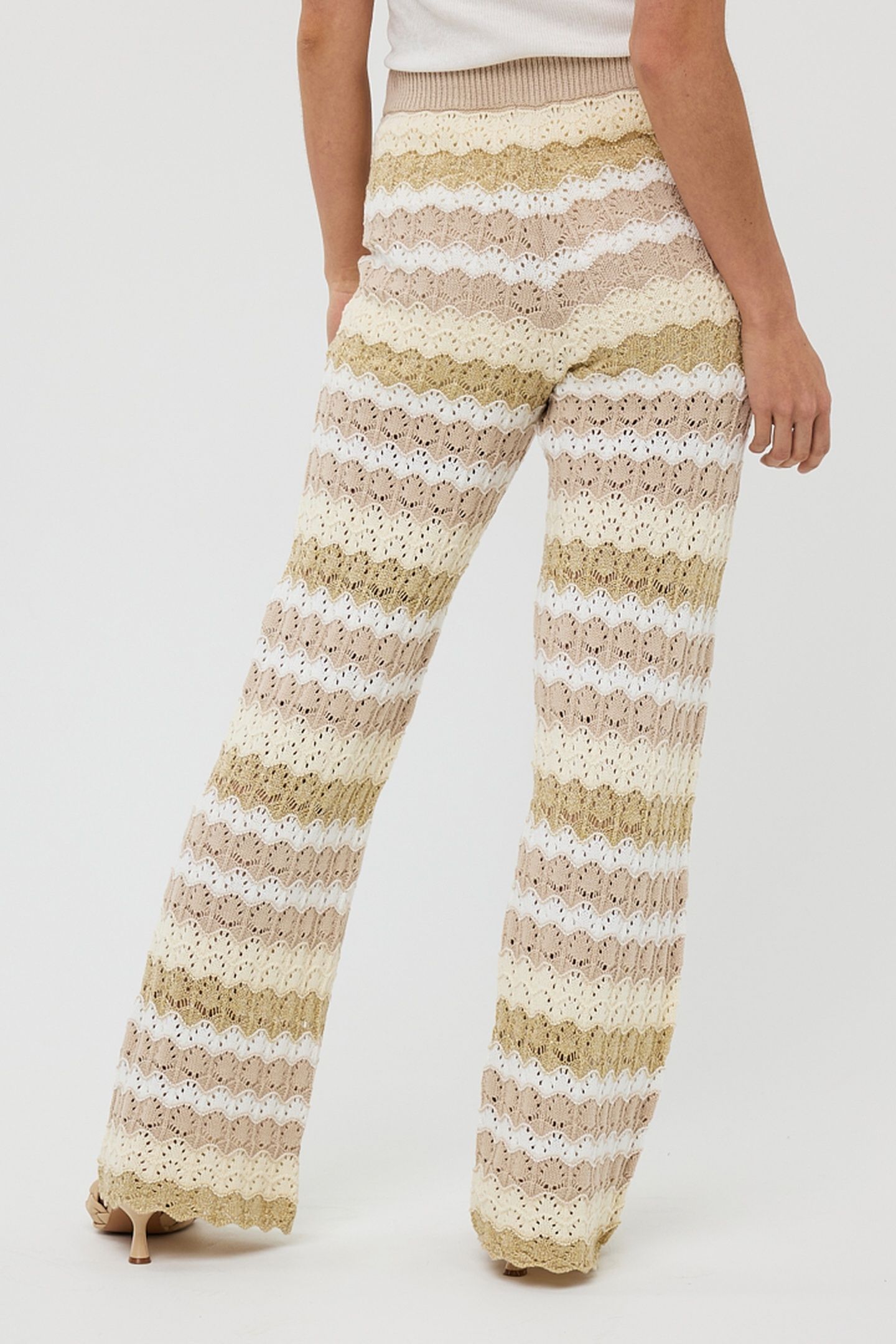 TROUSERS AJOUR STRIPE KNIT PRINT 3