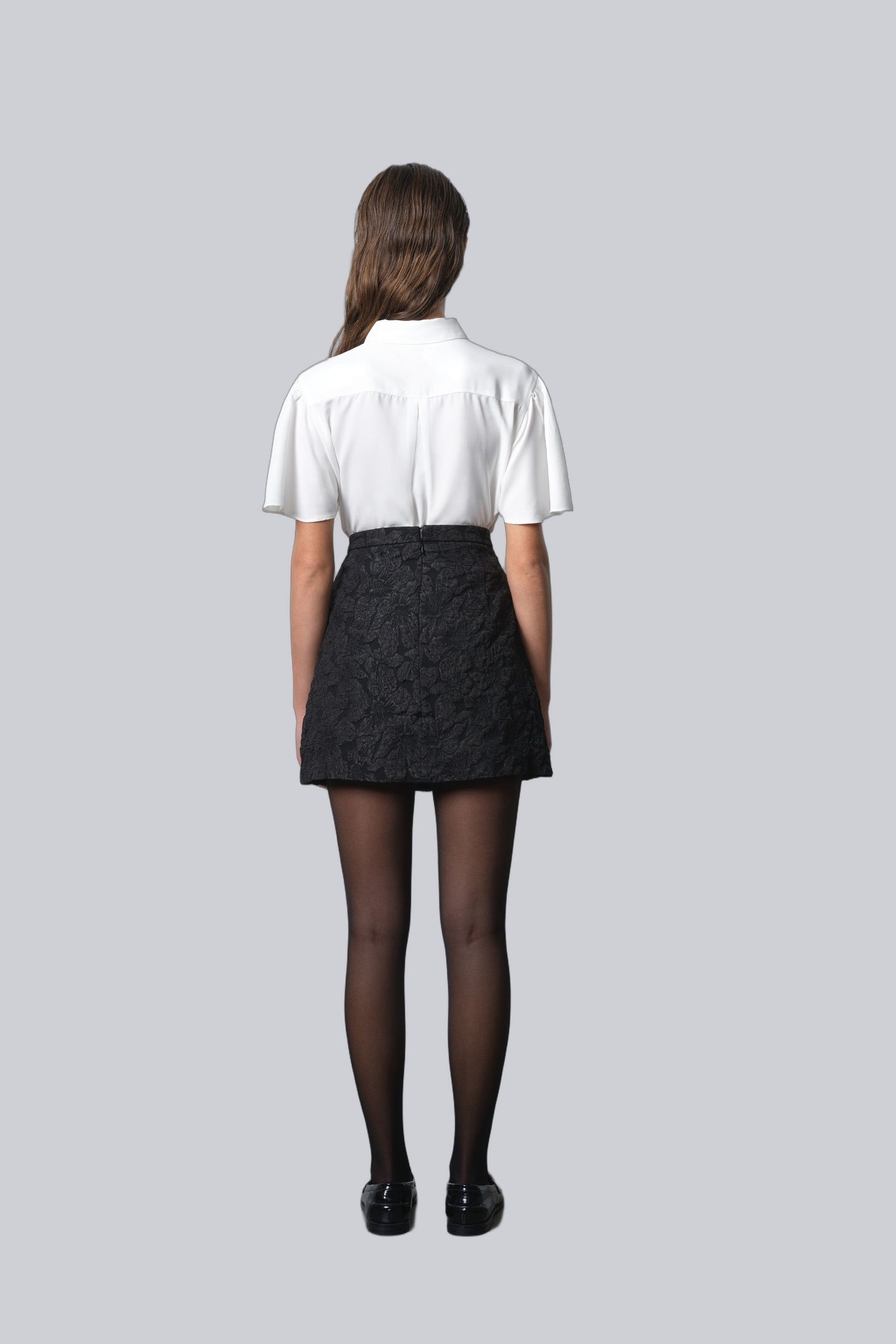 SHARON JACQUARD MINI SKIRT BLACKOUT 3